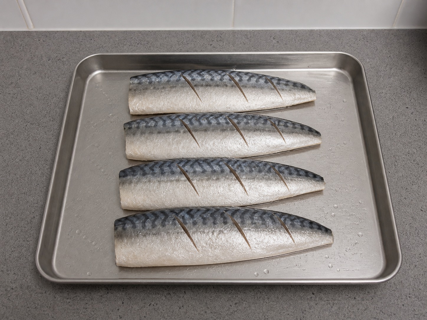 日式鹽燒鯖魚 — 靜置
