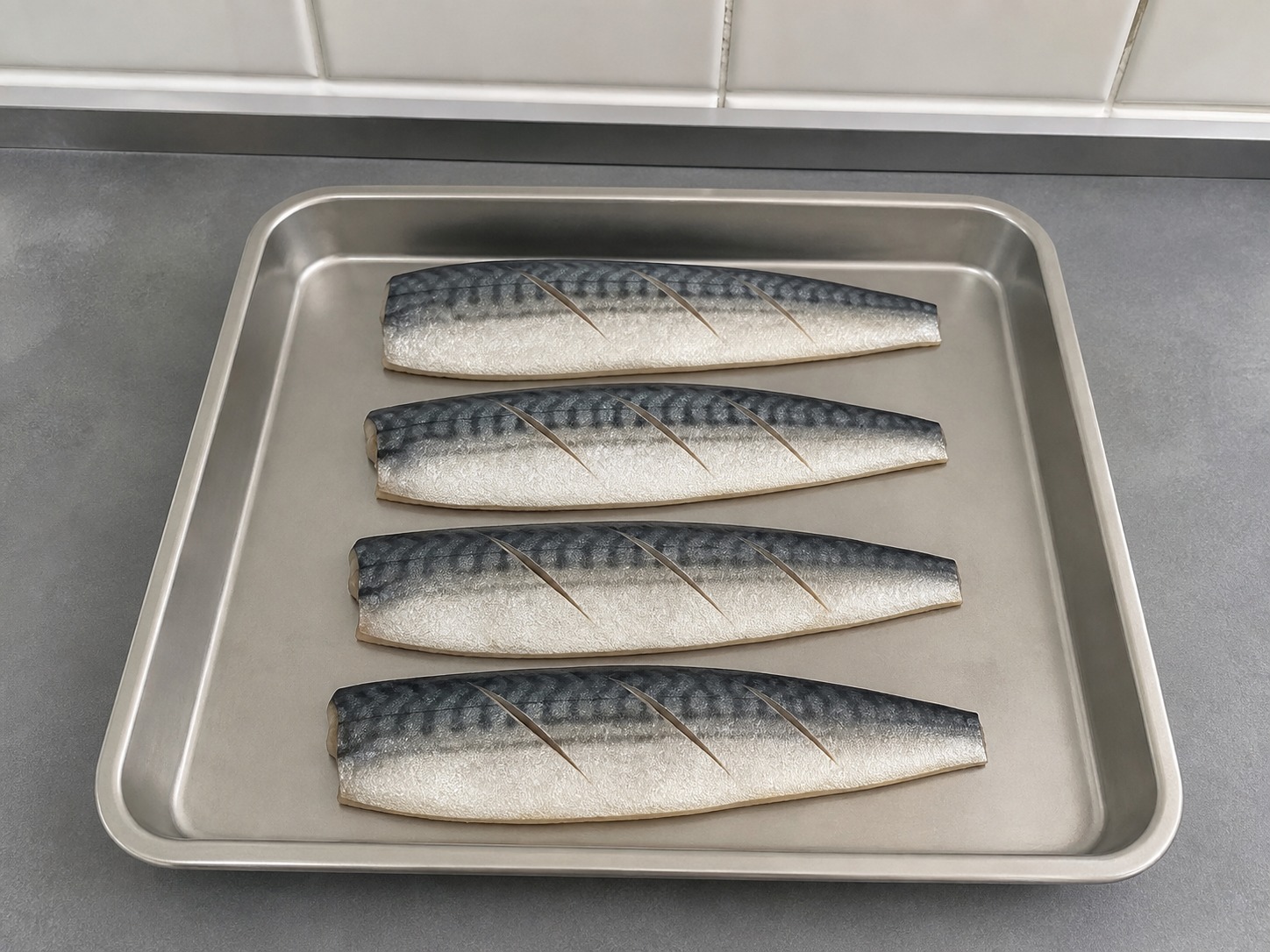 日式鹽燒鯖魚 — 吸乾