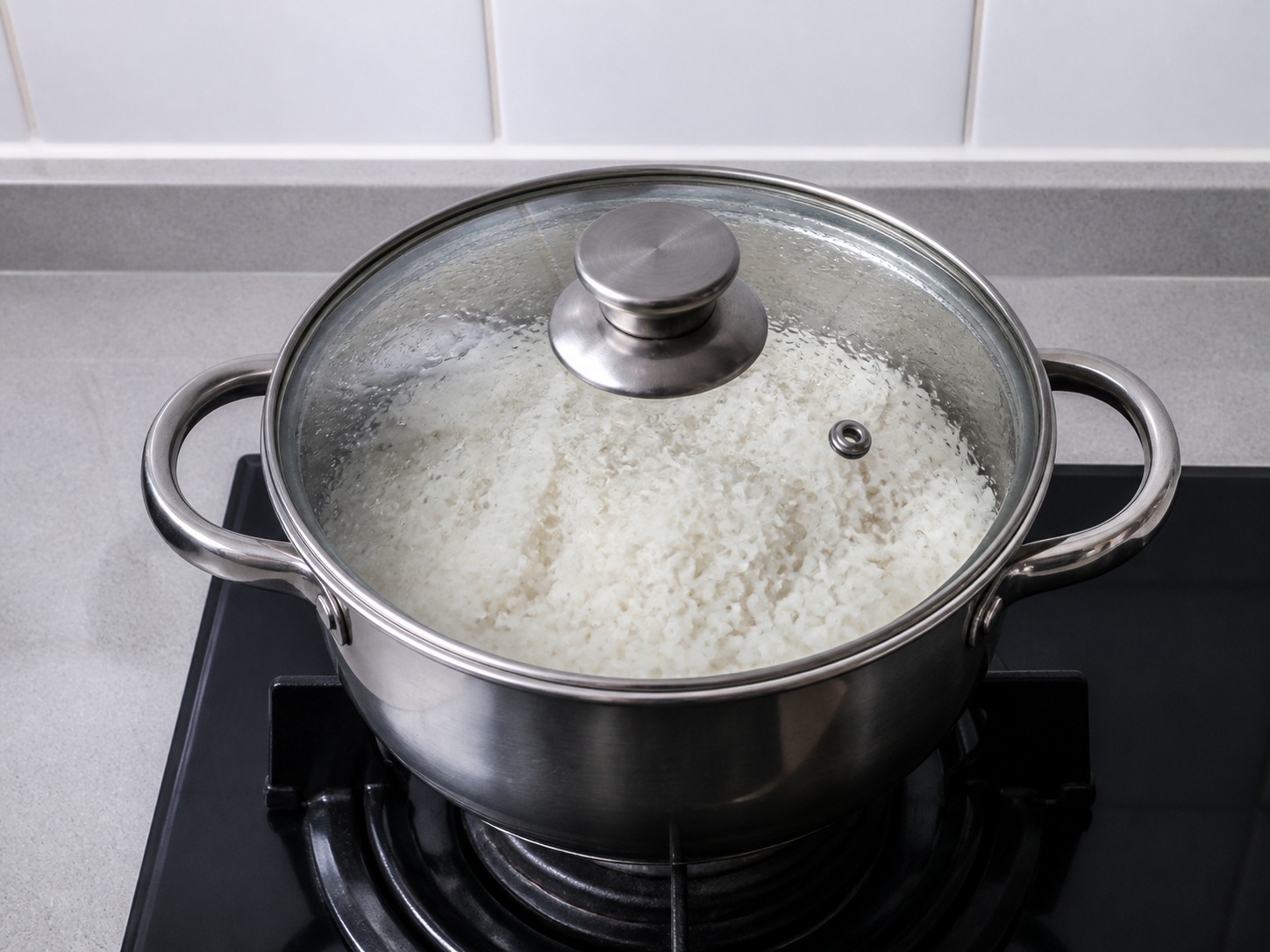 日式三文魚茶漬飯 — 翻熱白飯