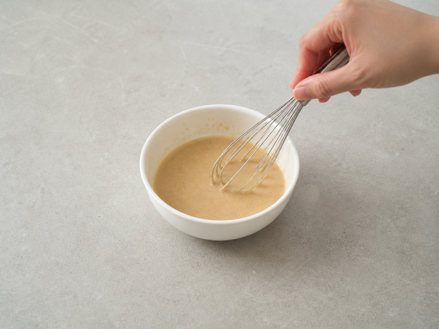 日式麻醬蕎麥麵沙律 — 稀釋芝麻汁