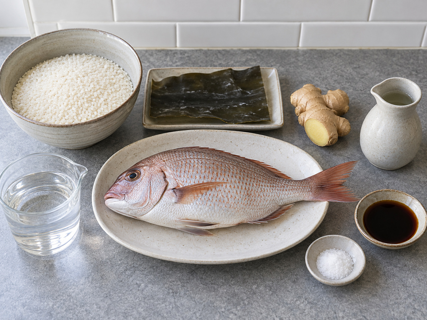 日式鯛魚飯 — 材料