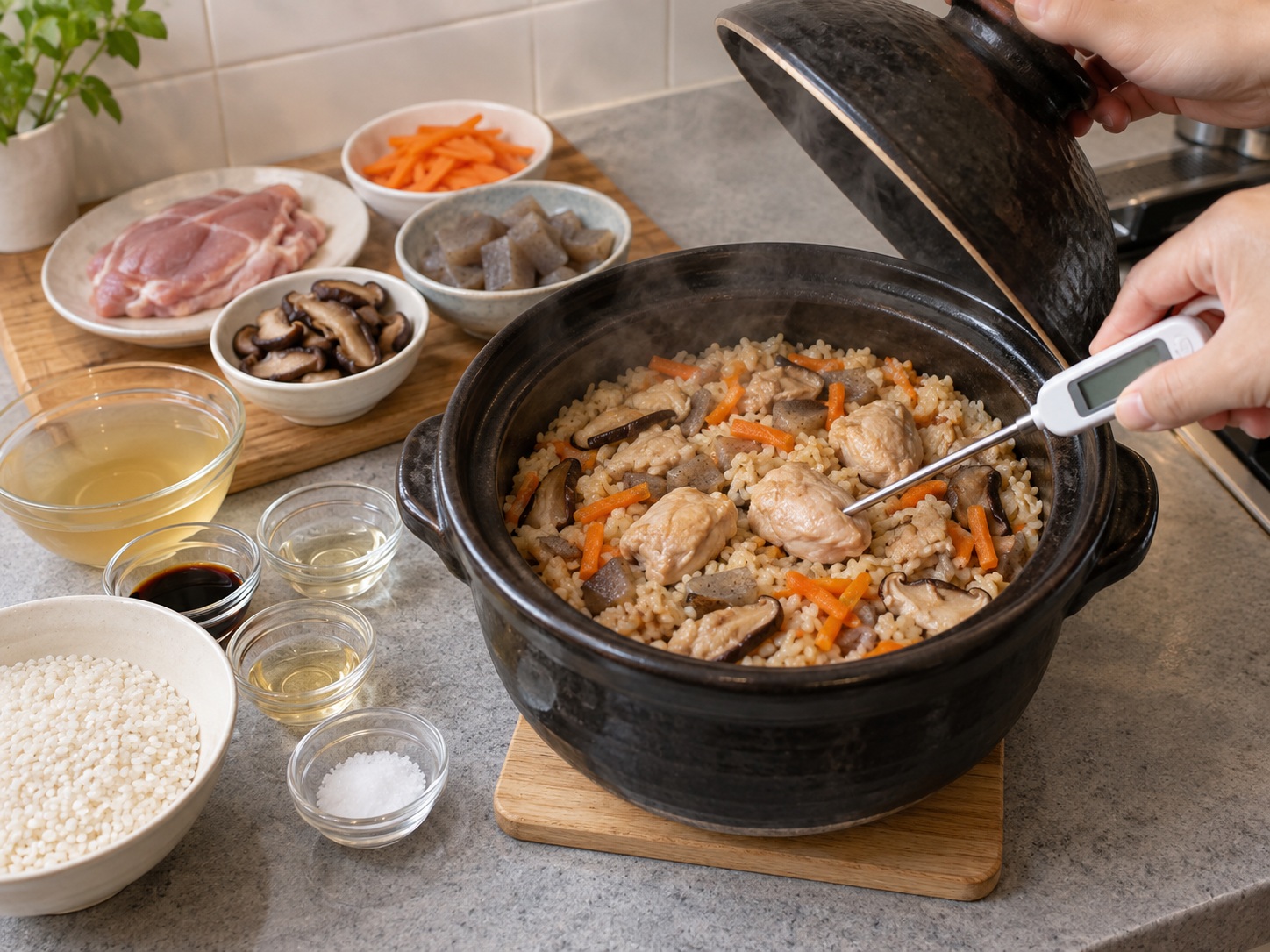 Japanese Takikomi Gohan — Check the chicken