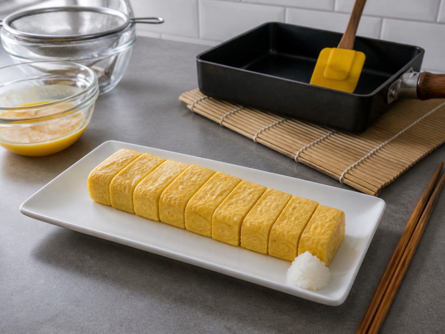 日式玉子燒完成圖｜Japanese Tamagoyaki