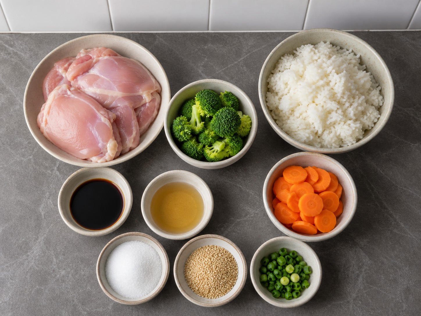 日式照燒雞扒飯主要材料總覽