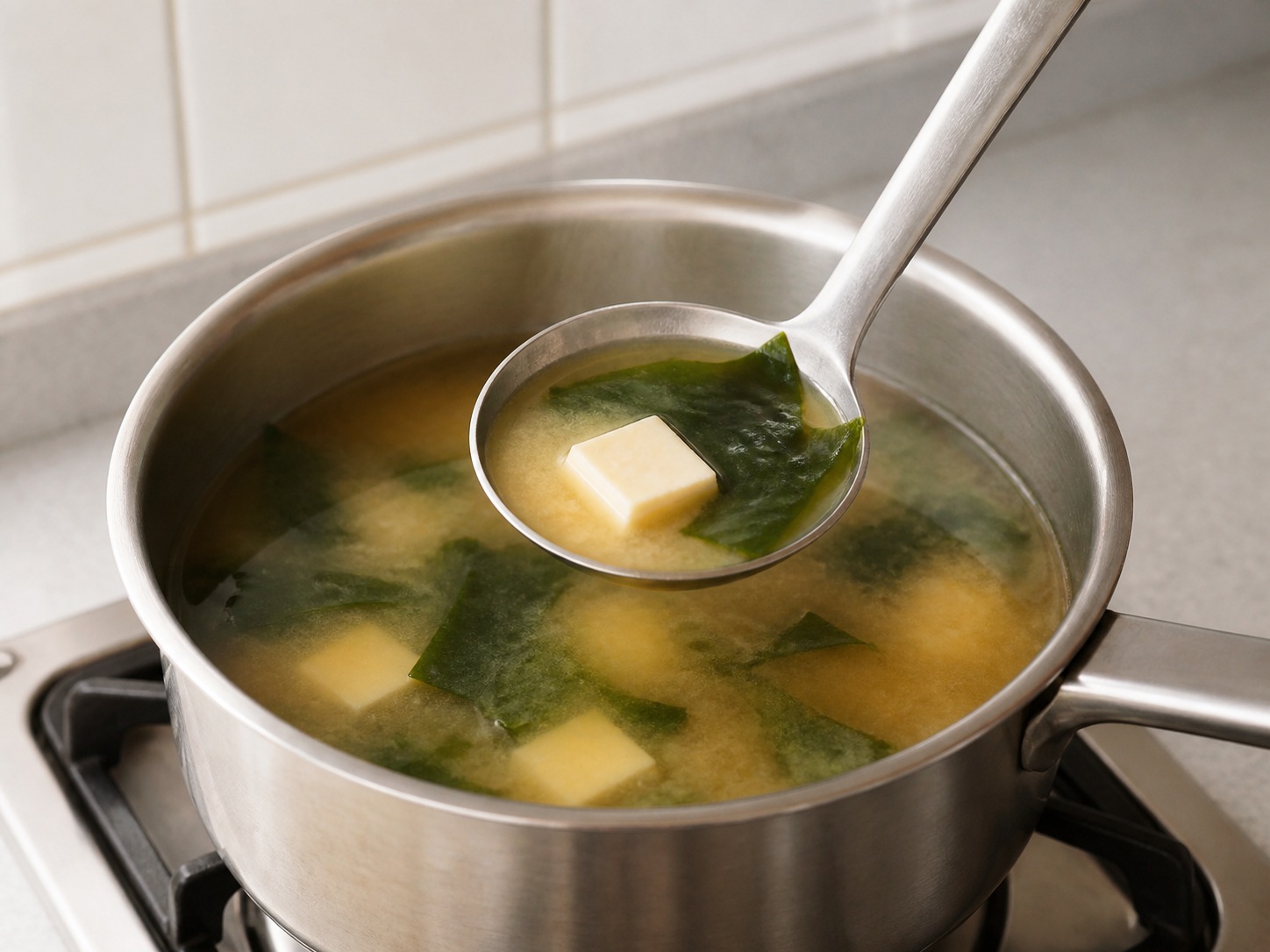 Sup Miso Tahu dan Wakame ala Jepang: Periksa rasa