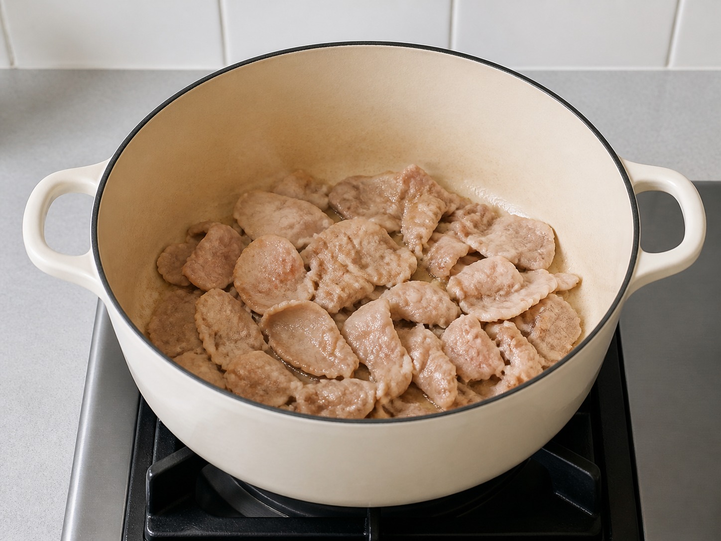 Japanese Pork and Vegetable Miso Soup — Brown pork