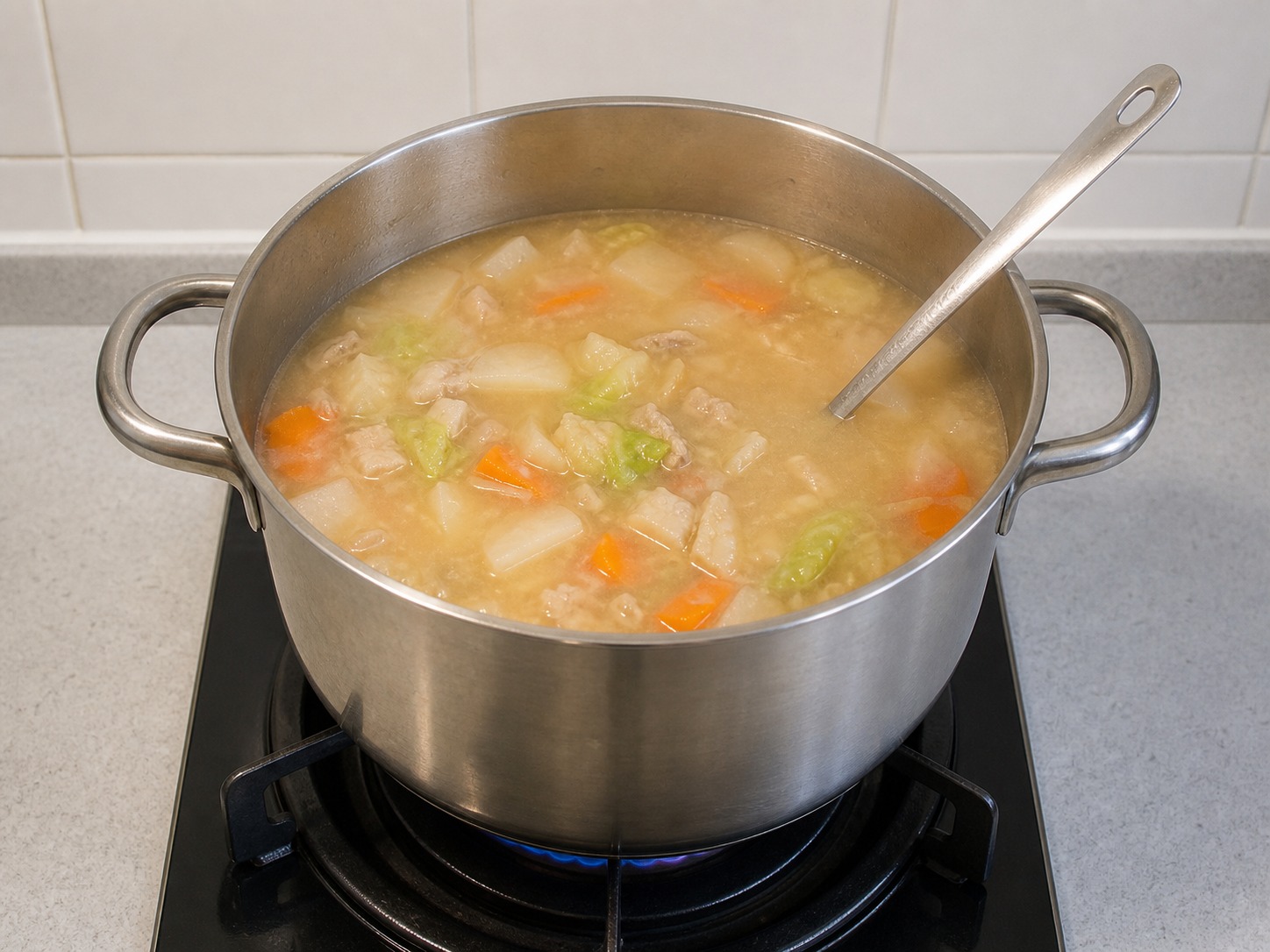 Japanese Pork and Vegetable Miso Soup — Return miso