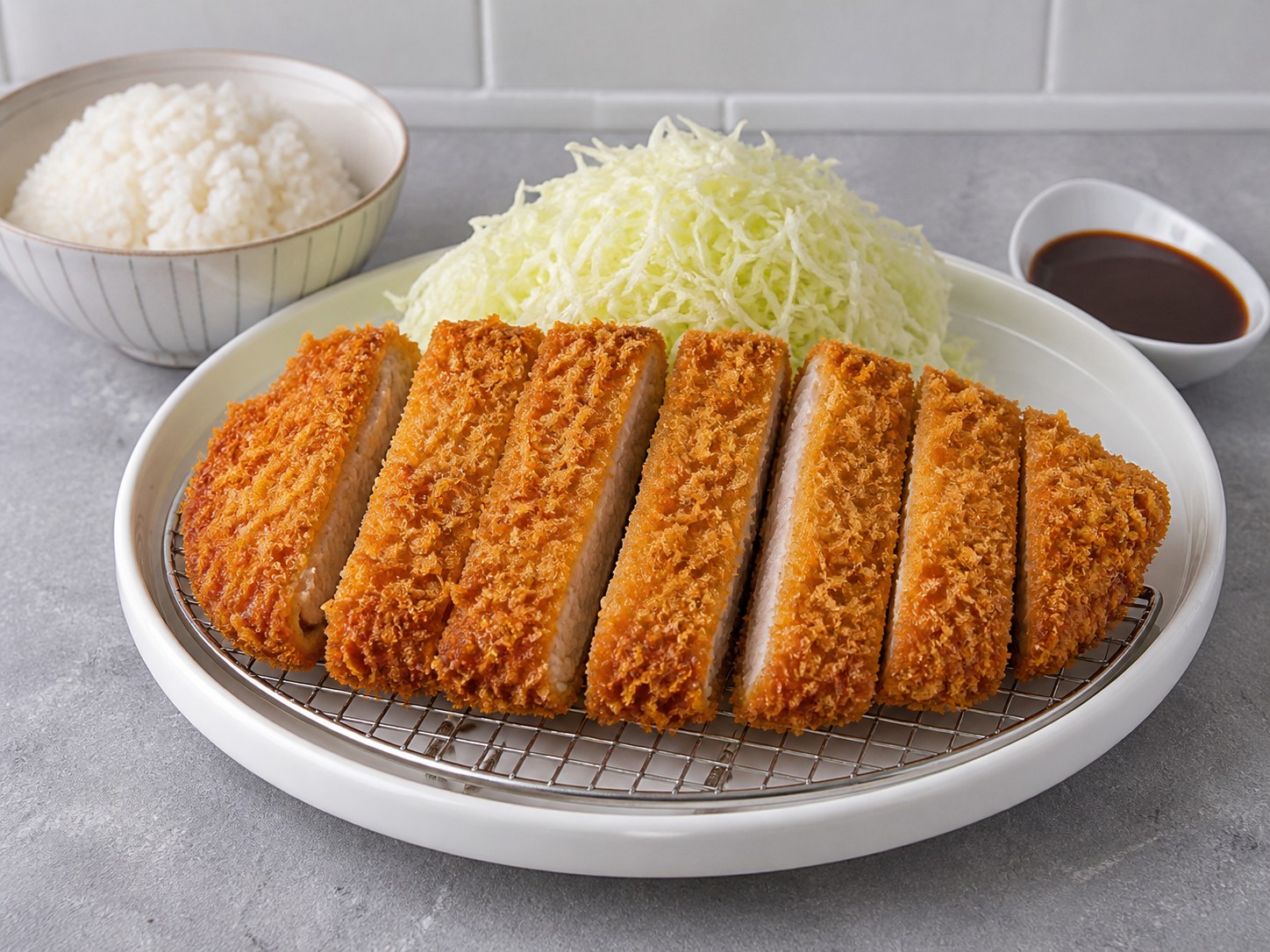 日式吉列豬扒完成圖|Japanese Tonkatsu Pork Cutlet