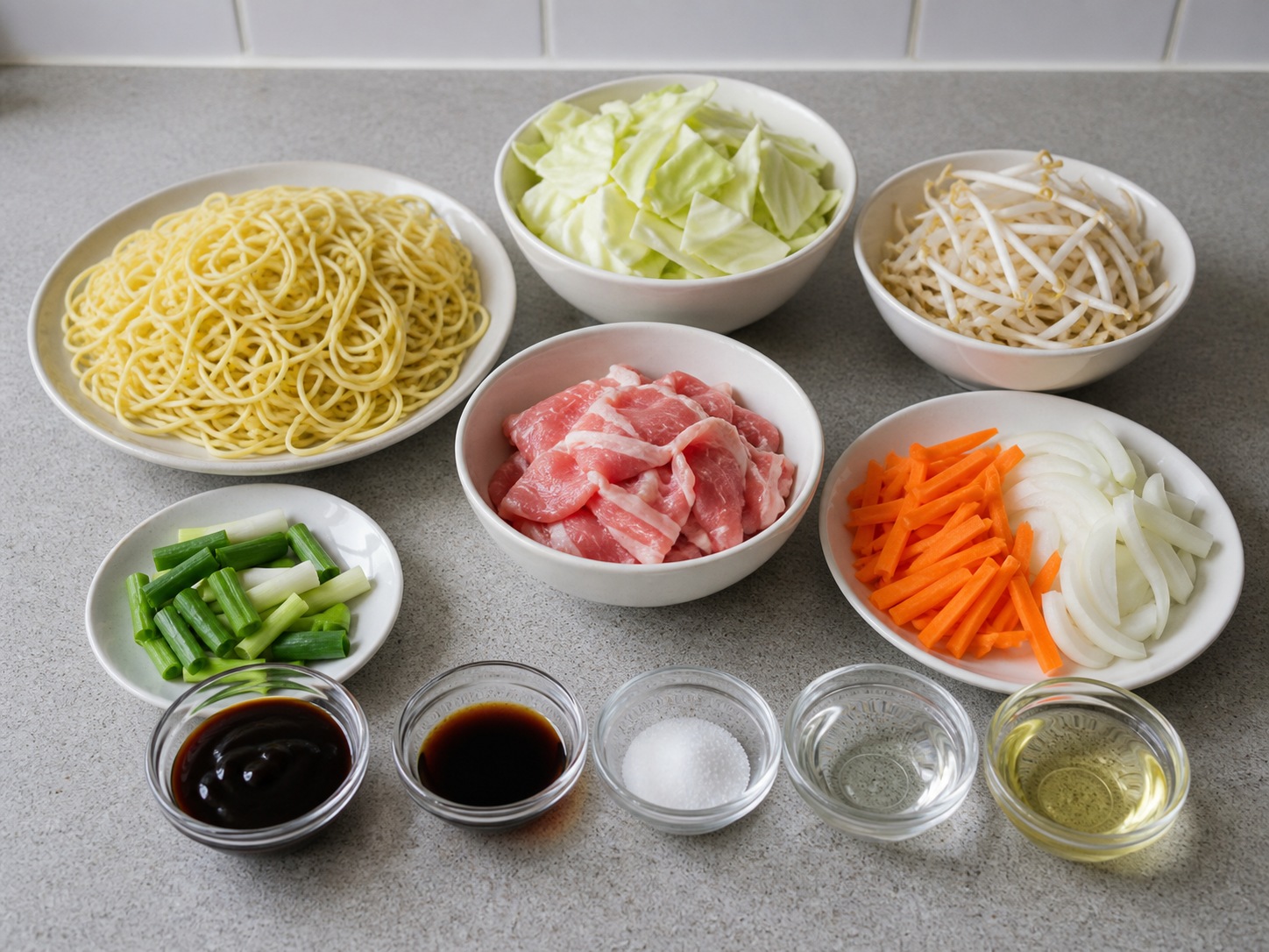 Yakisoba ala Jepang complete ingredient overview