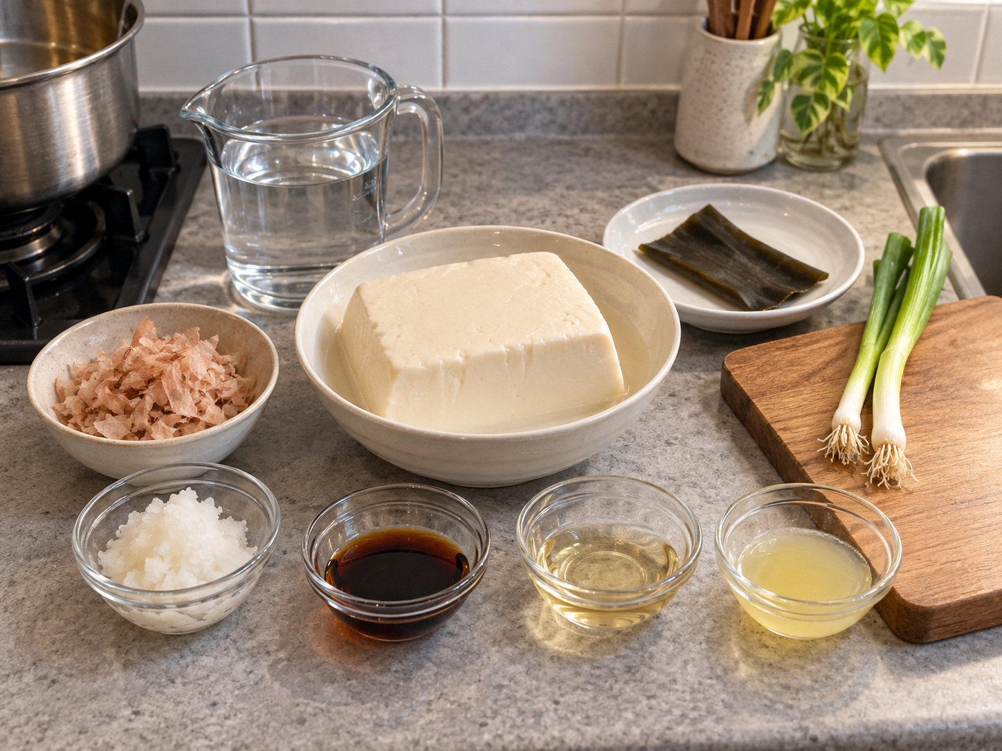 日式湯豆腐 — 材料