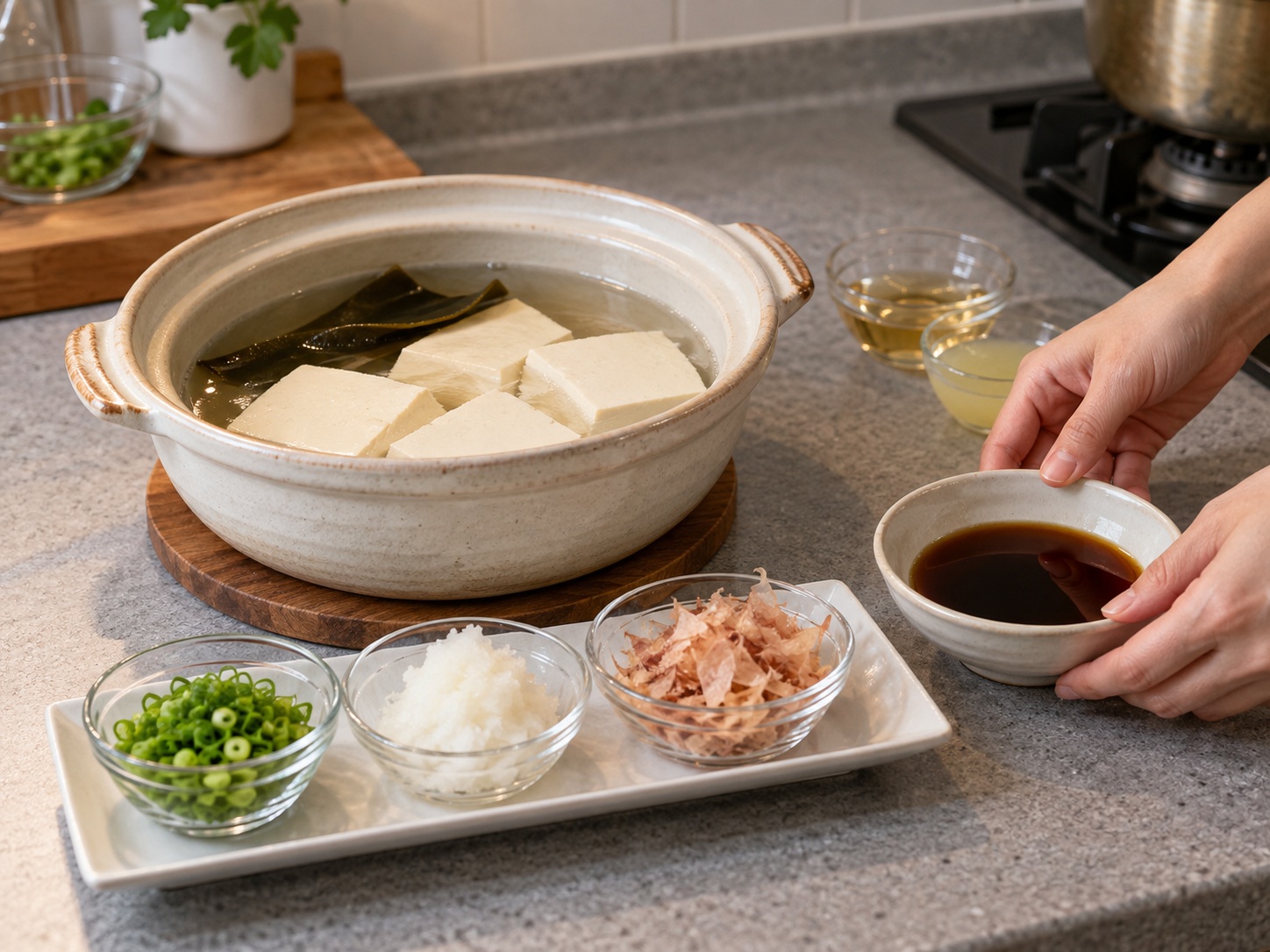 日式湯豆腐 — 配蘸汁享用