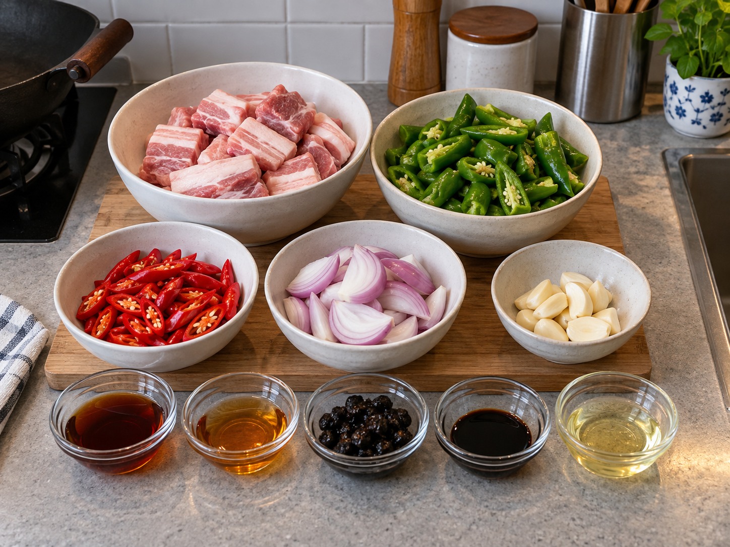 江西小炒肉 — 材料
