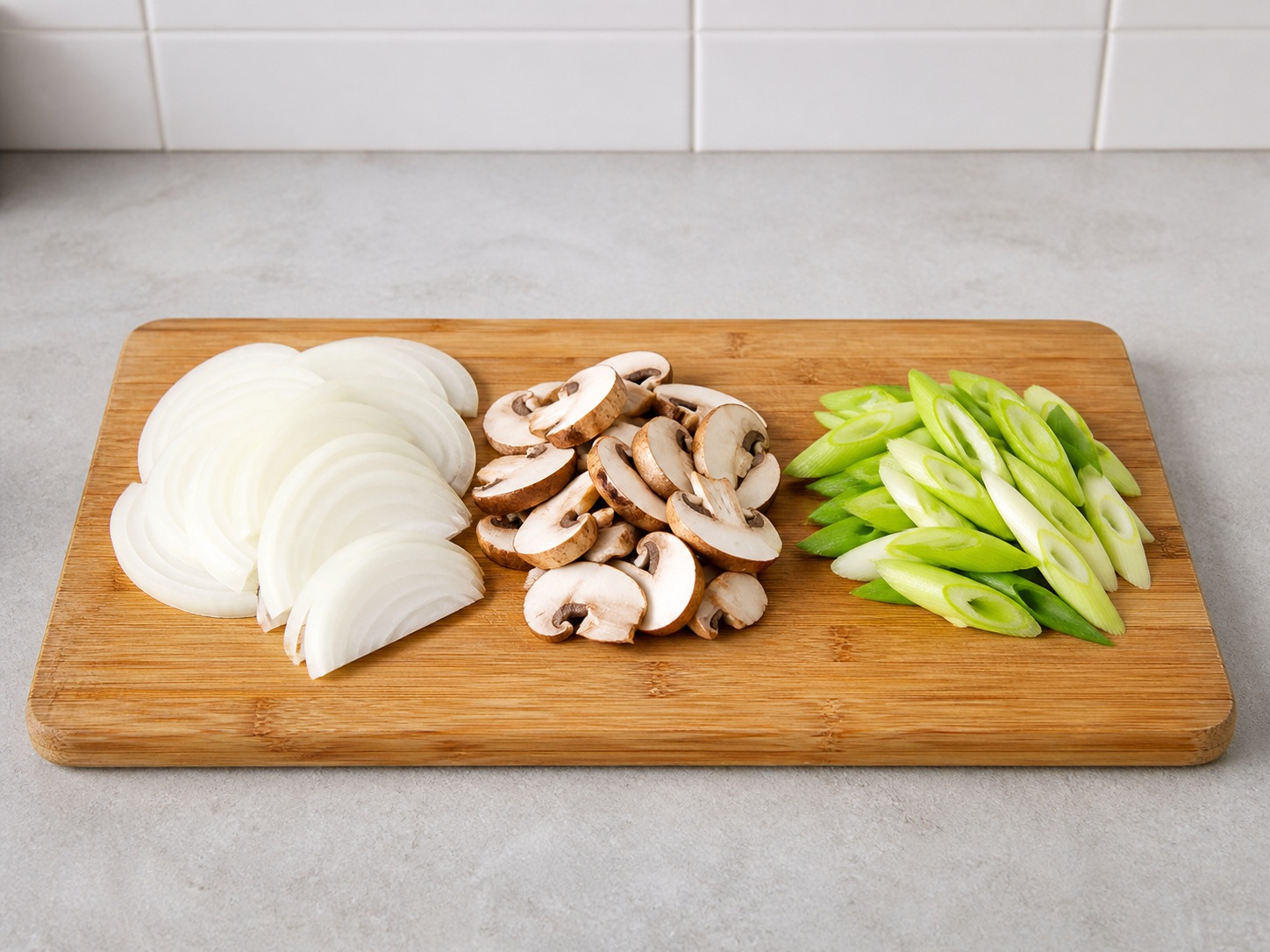 Korean Beef Bulgogi — Cut vegetables