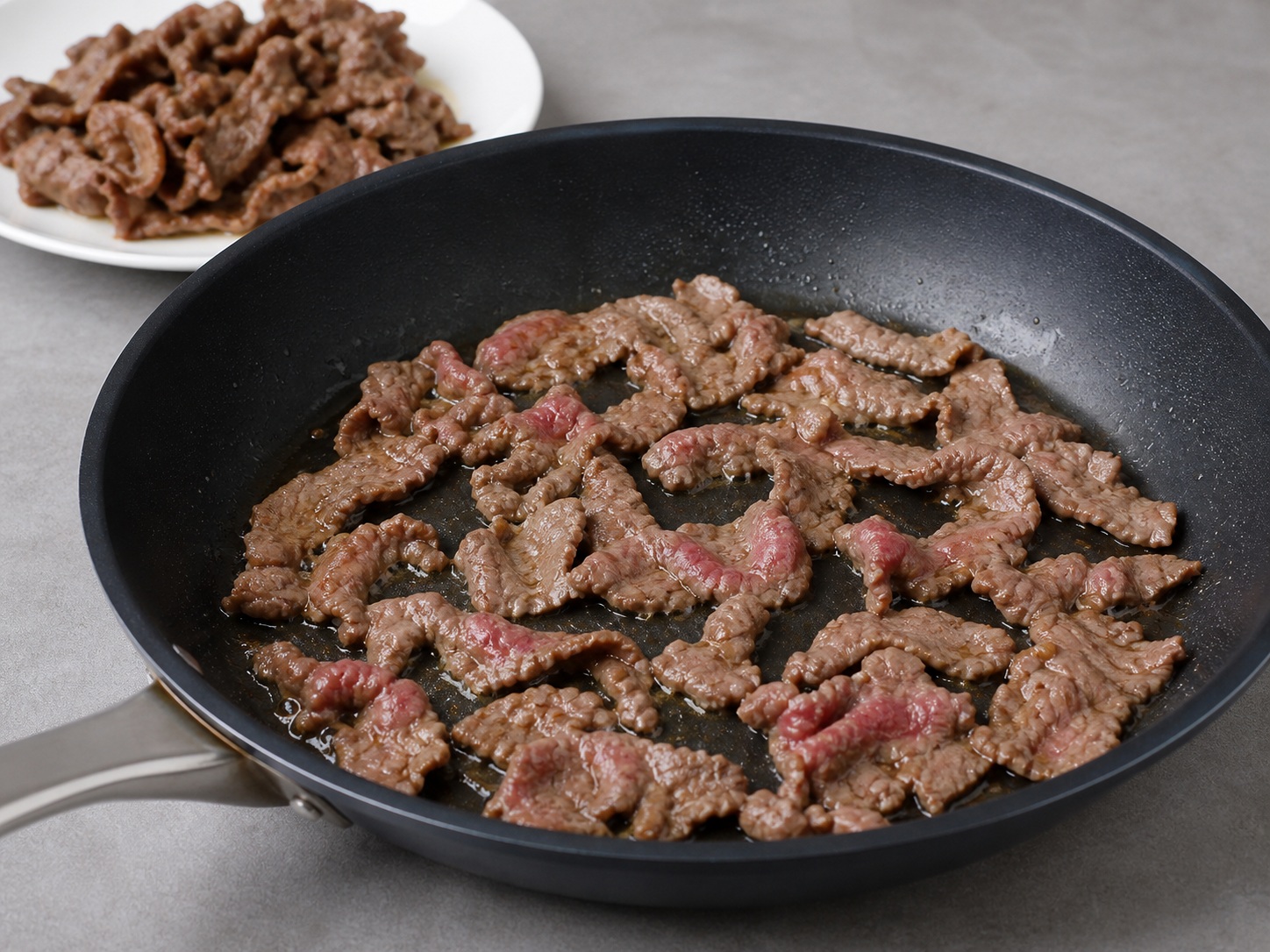 Korean Beef Bulgogi — Sear remaining beef