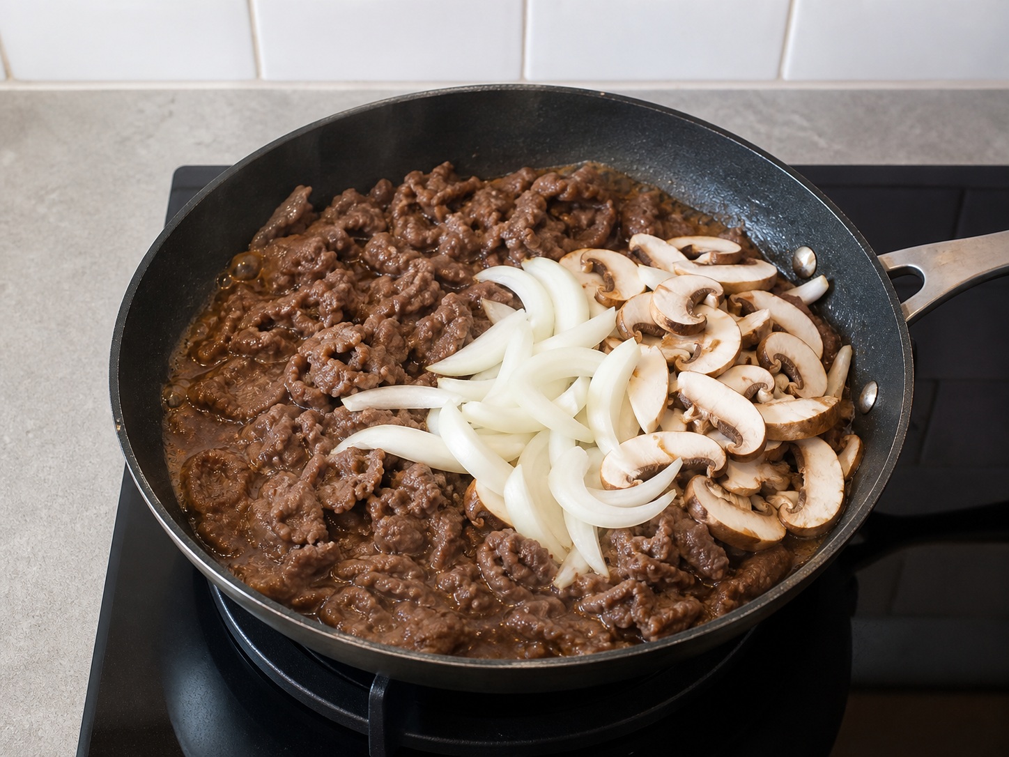 Korean Beef Bulgogi — Add vegetables