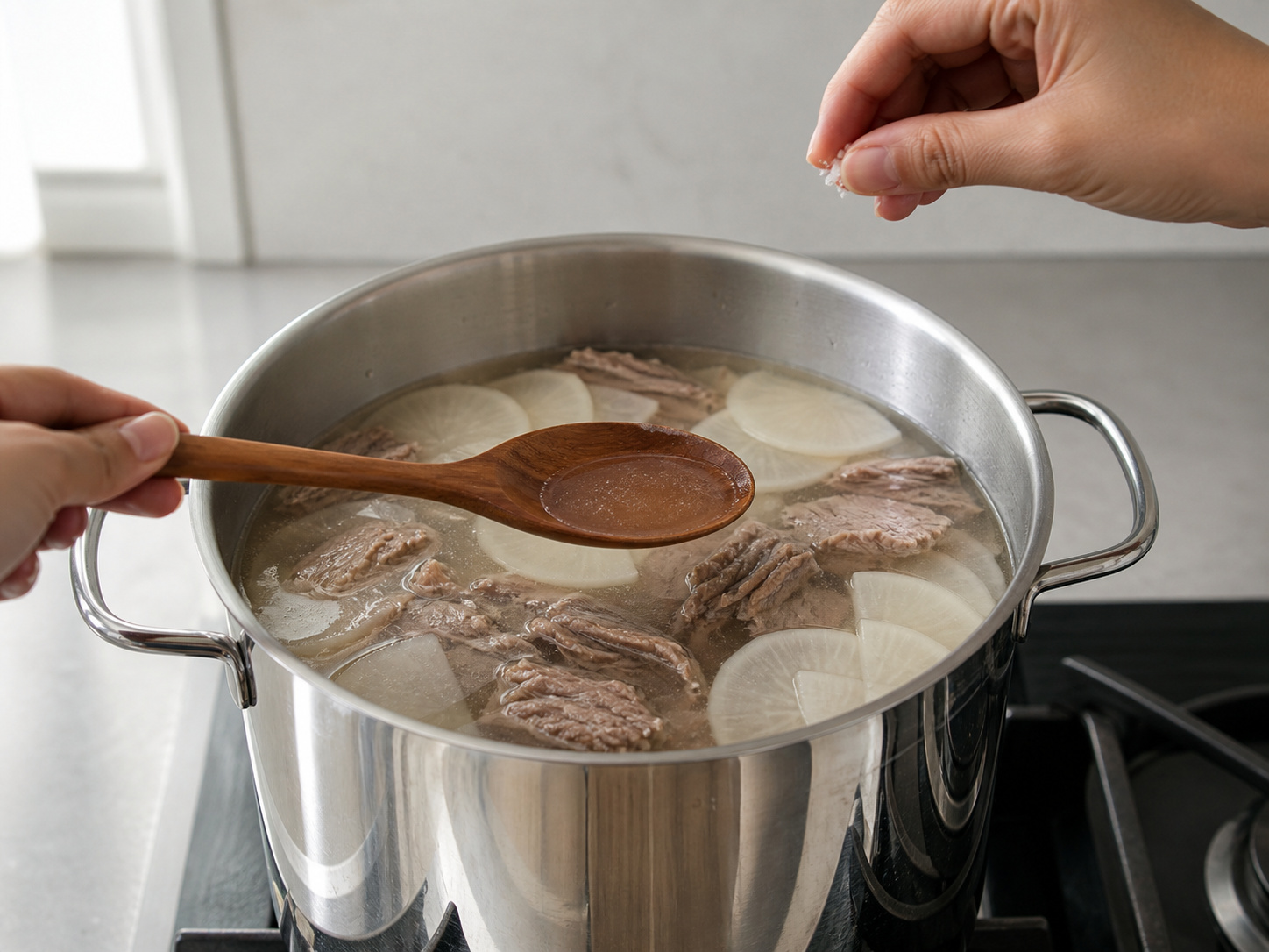 Korean Beef at Radish Soup — Ayusin ang alat