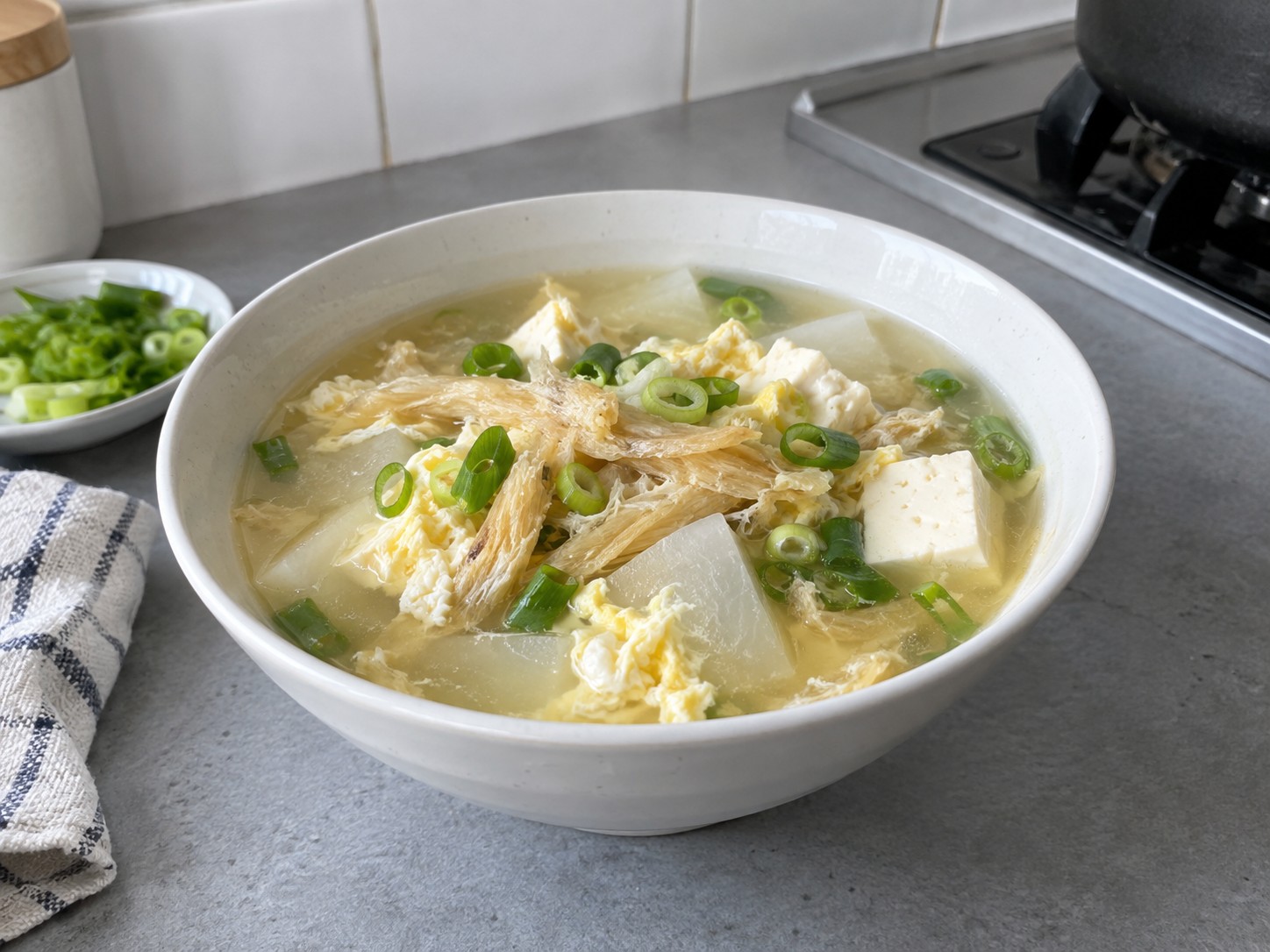 韓式乾明太魚蘿蔔湯 — 完成圖
