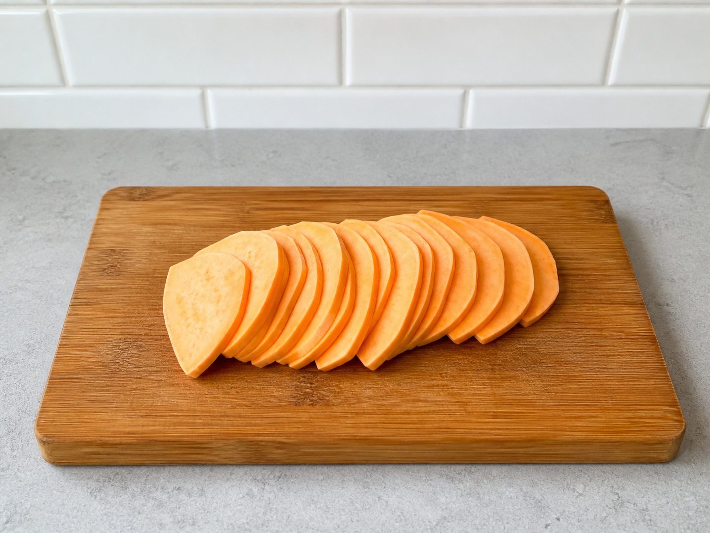 Korean Spicy Stir-Fried Chicken — Slice sweet potato