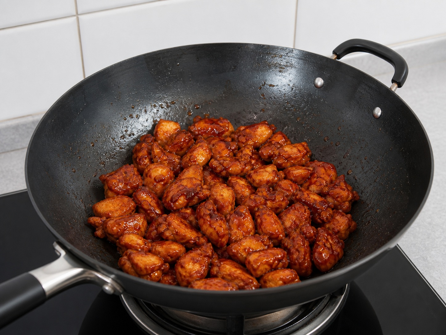 Korean Spicy Stir-Fried Chicken — Sear chicken