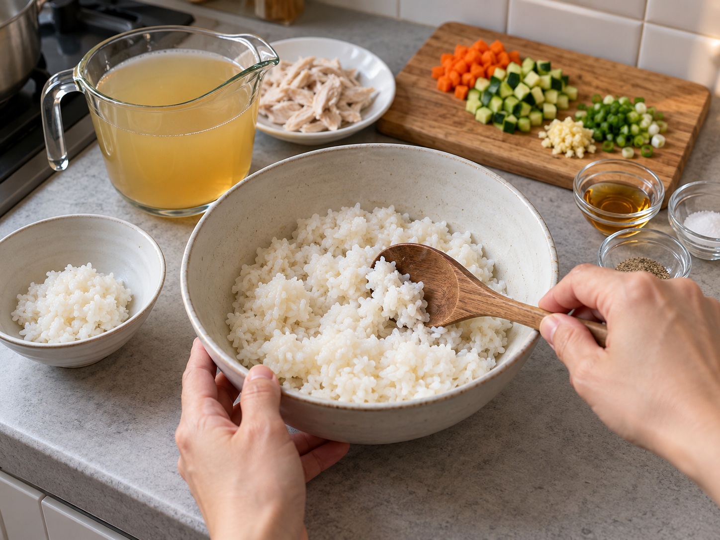 Korean Chicken Dakjuk — Loosen rice