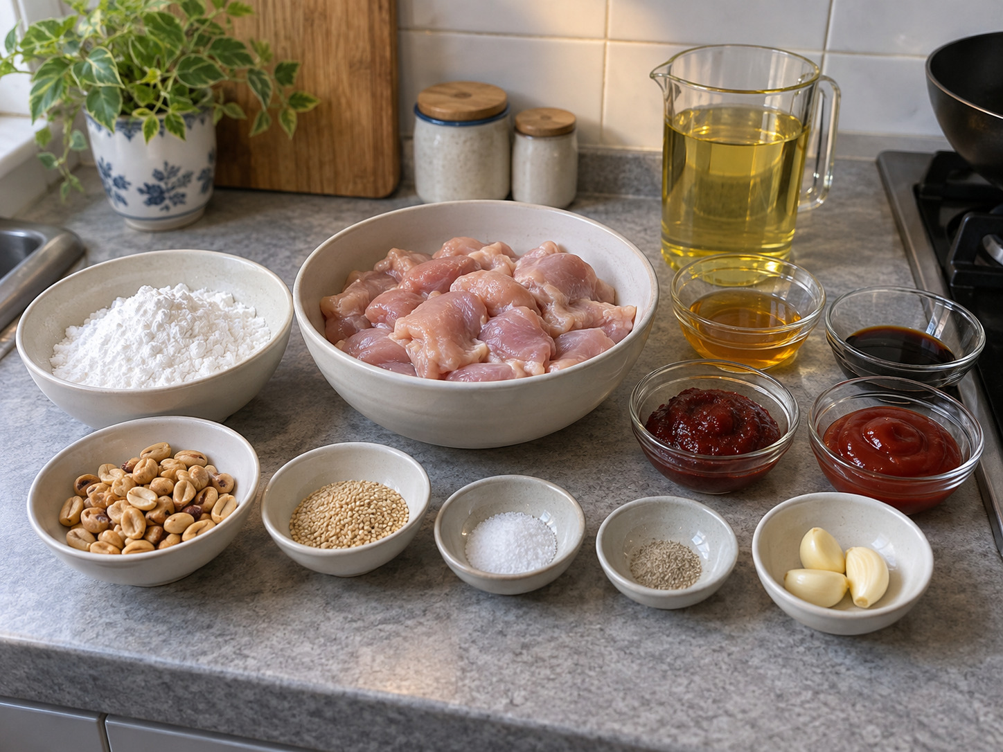 Dakgangjeong Korea — bahan