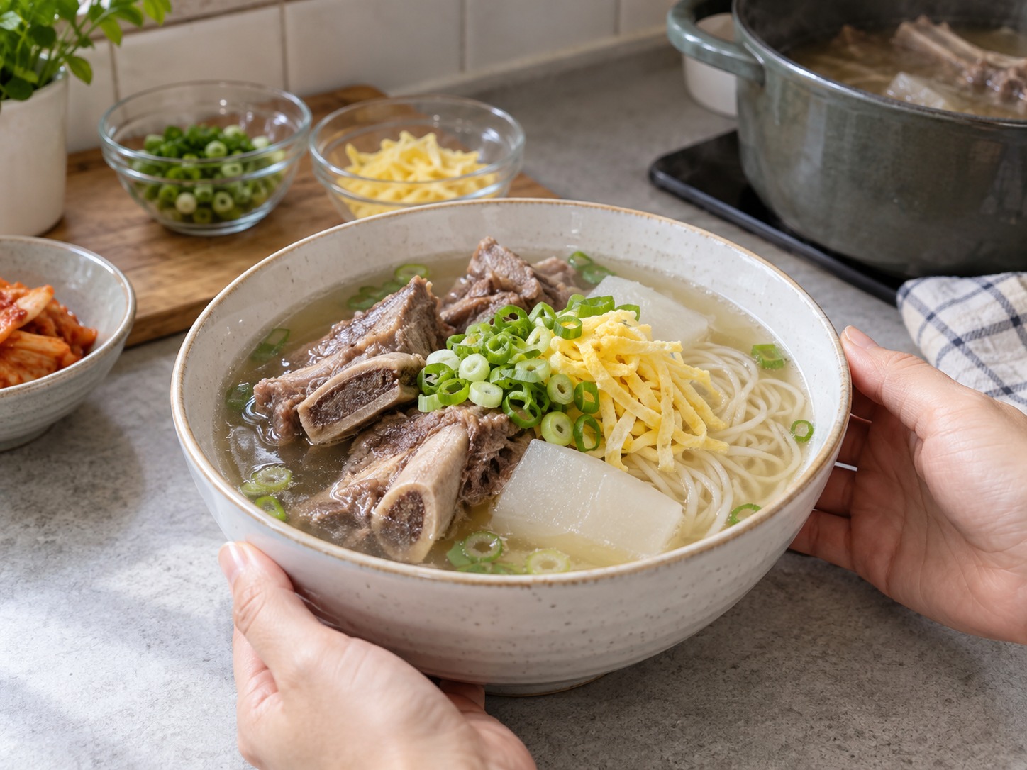 韓式清燉牛肋骨湯 Galbitang — 完成圖