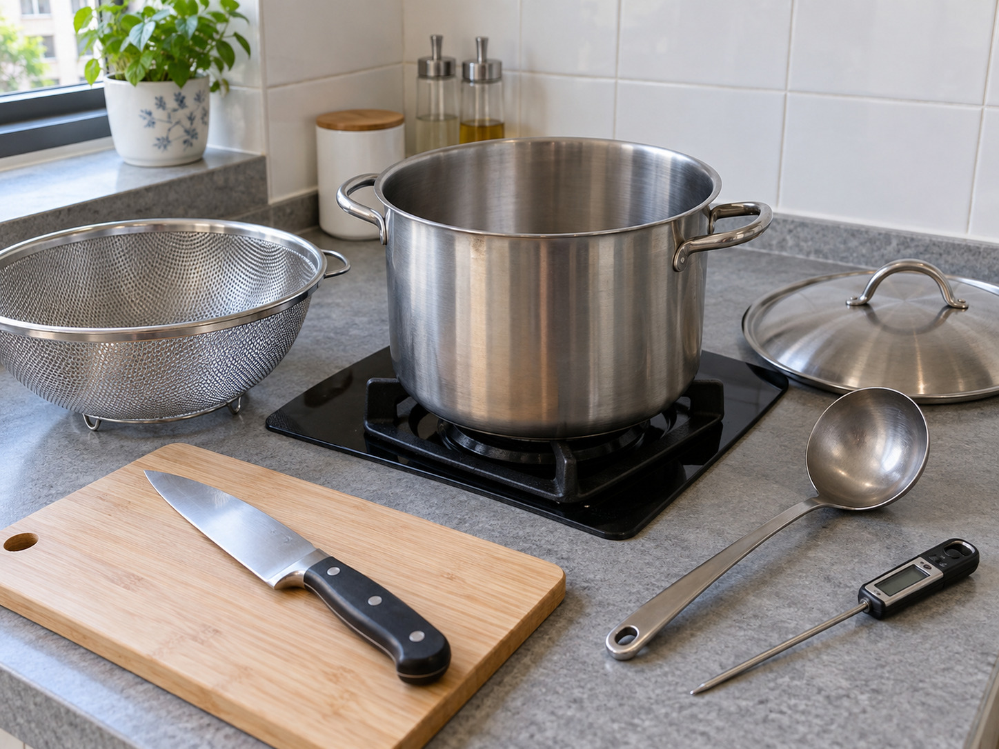Korean Gamjatang Pork Bone Soup — tools