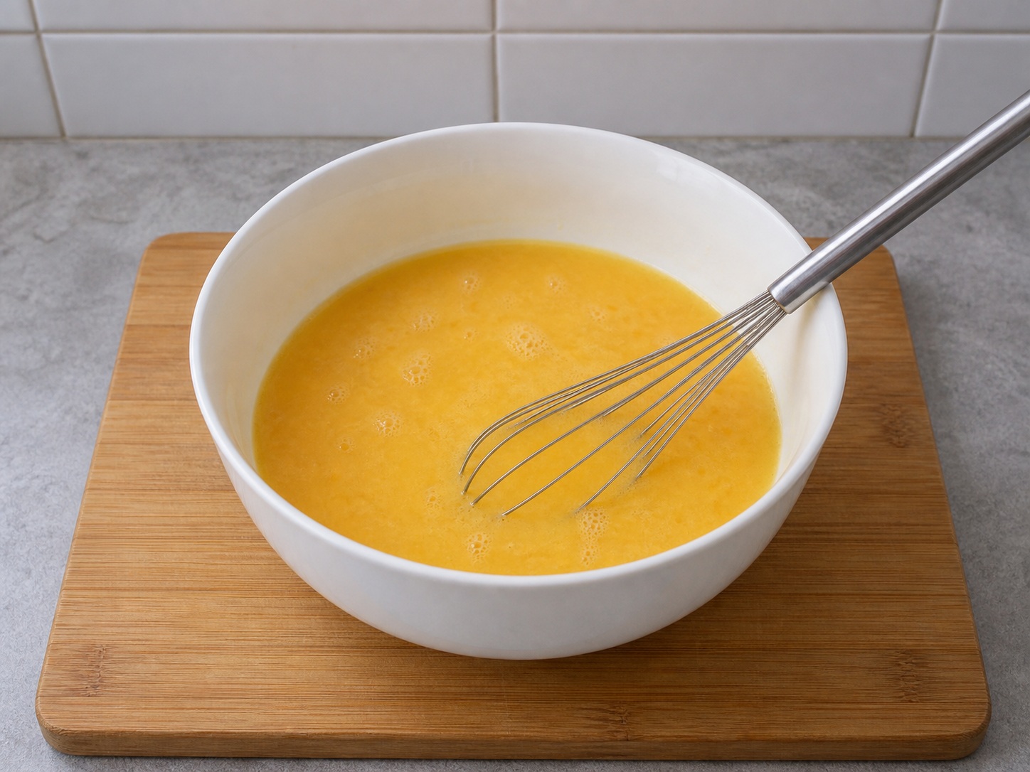 Korean Earthenware Steamed Egg — Season egg mixture
