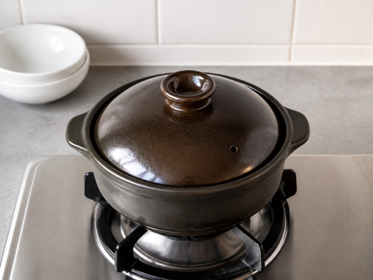 Korean Earthenware Steamed Egg — Level and cover