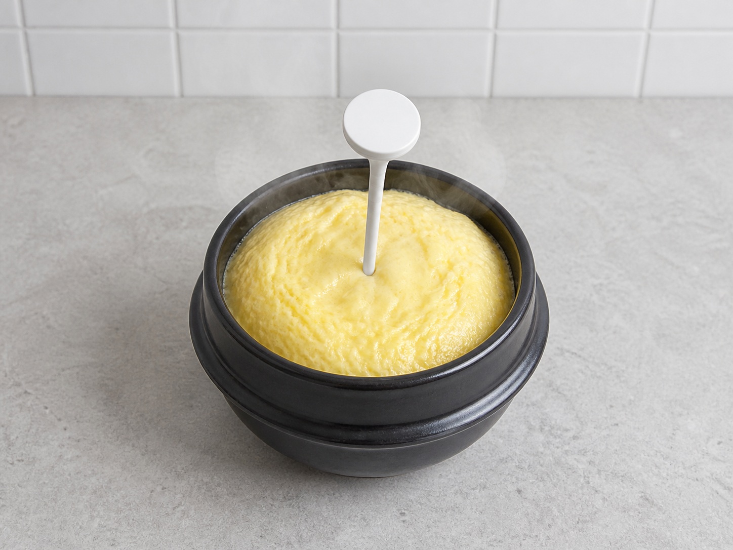Korean Earthenware Steamed Egg — Check 71°C