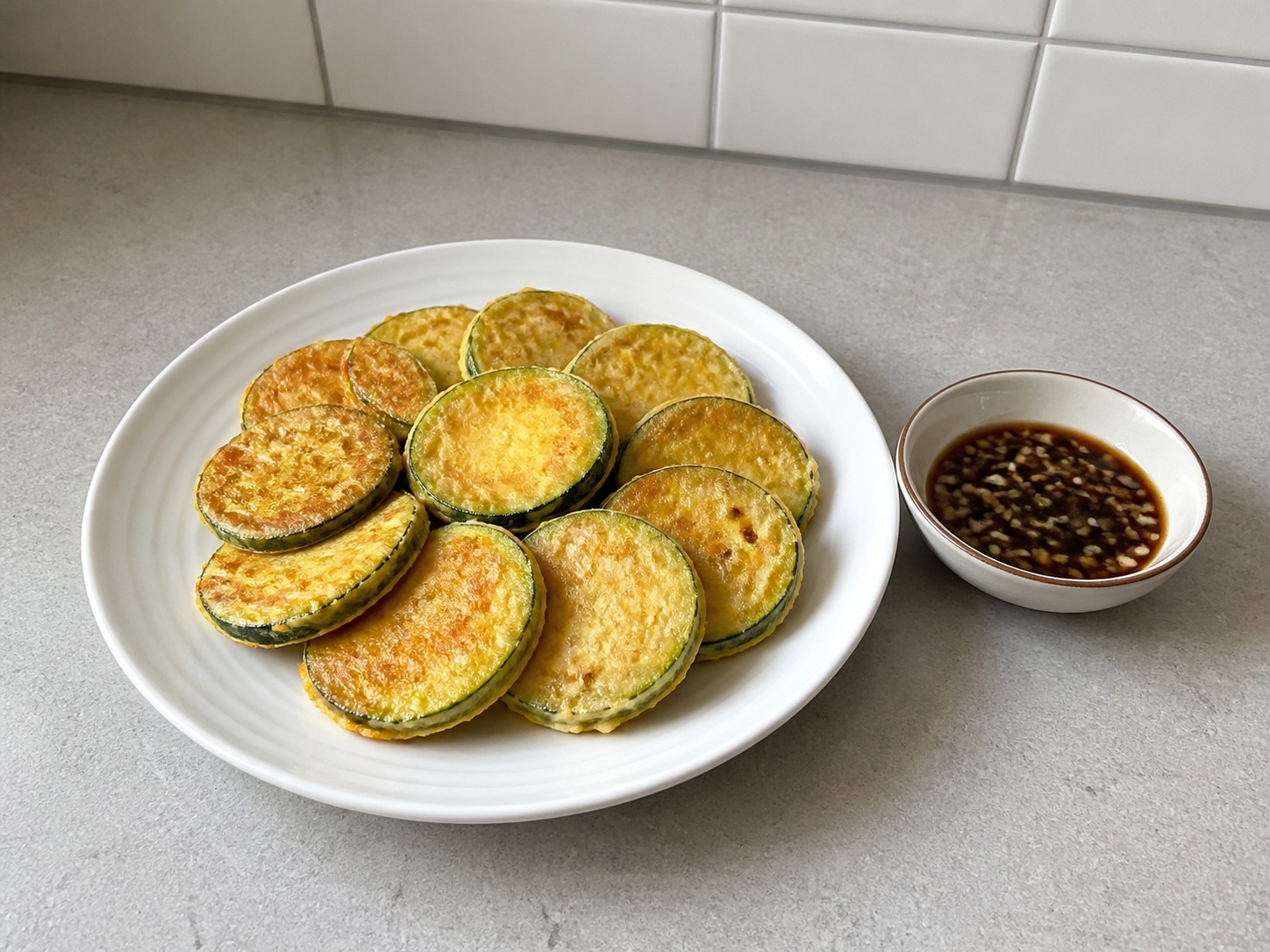 韓式翠玉瓜煎餅完成菜式