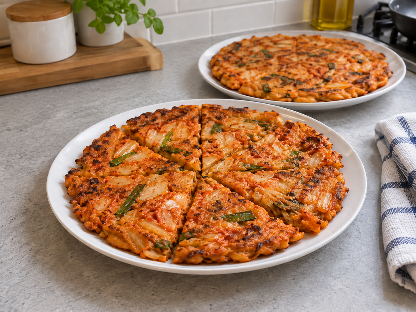 Korean Kimchi Jeon — finished dish