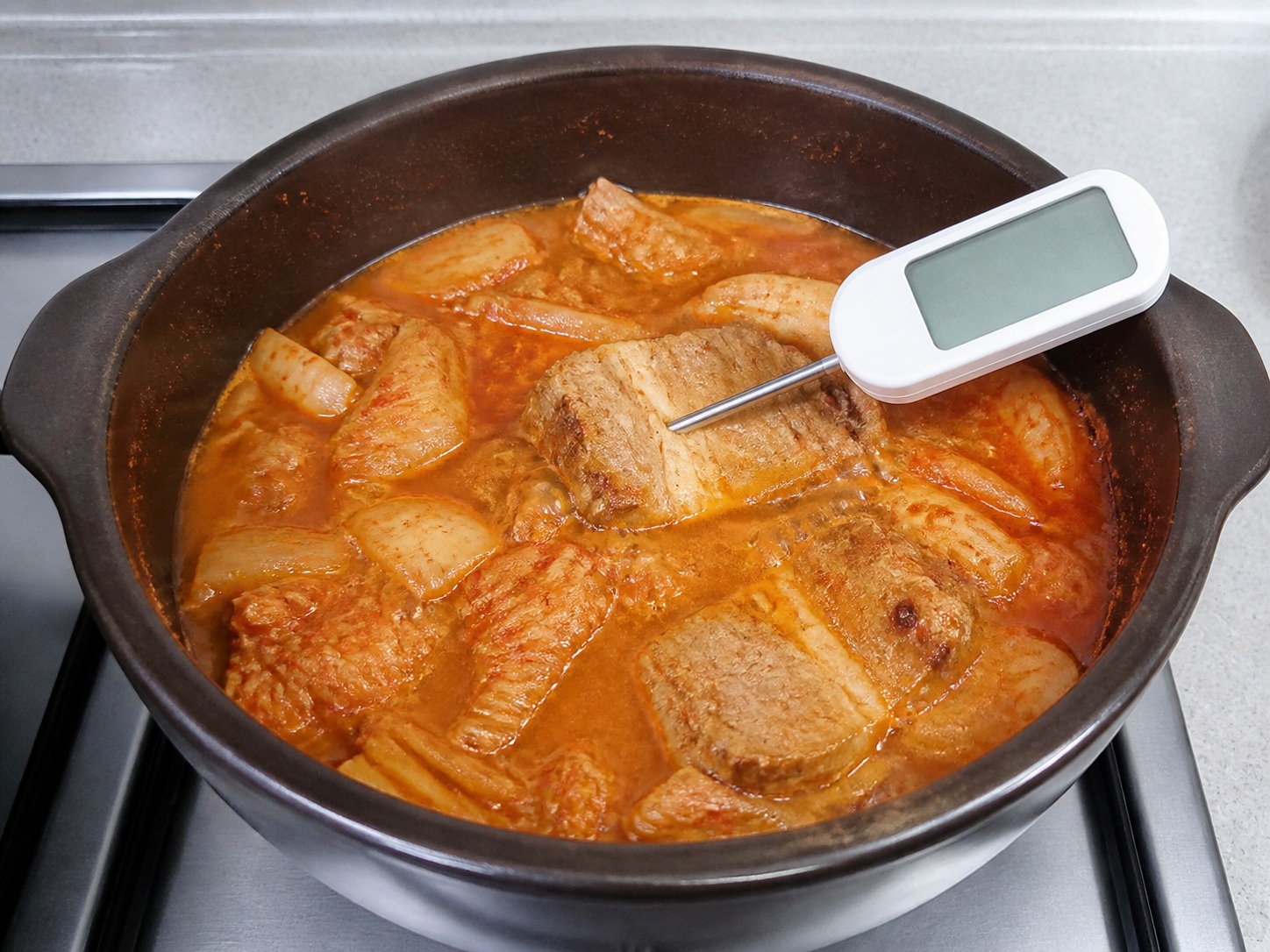 Korean Kimchi Stew with Pork and Tofu — Check pork