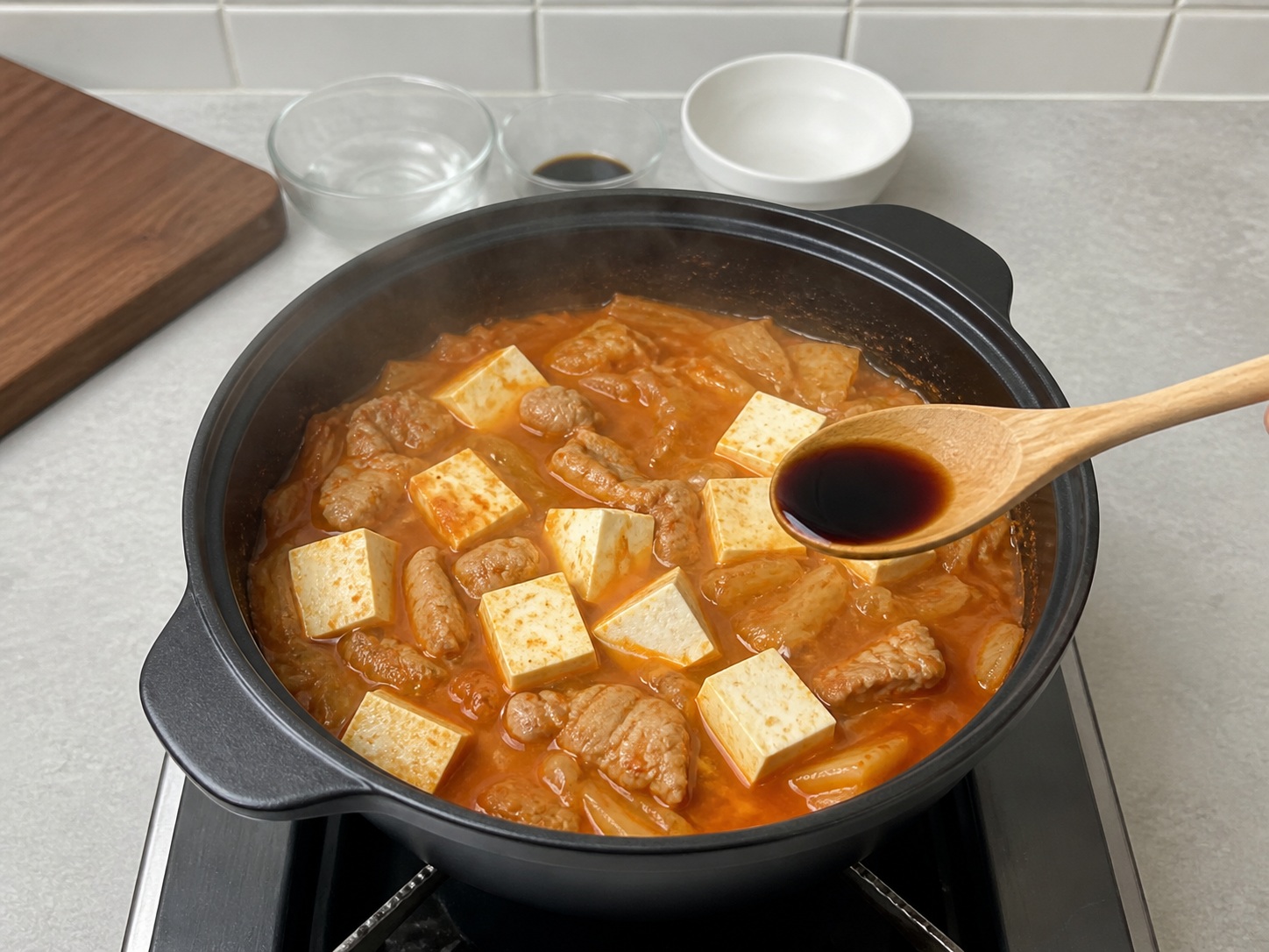 Korean Kimchi Stew with Pork and Tofu — Heat and season