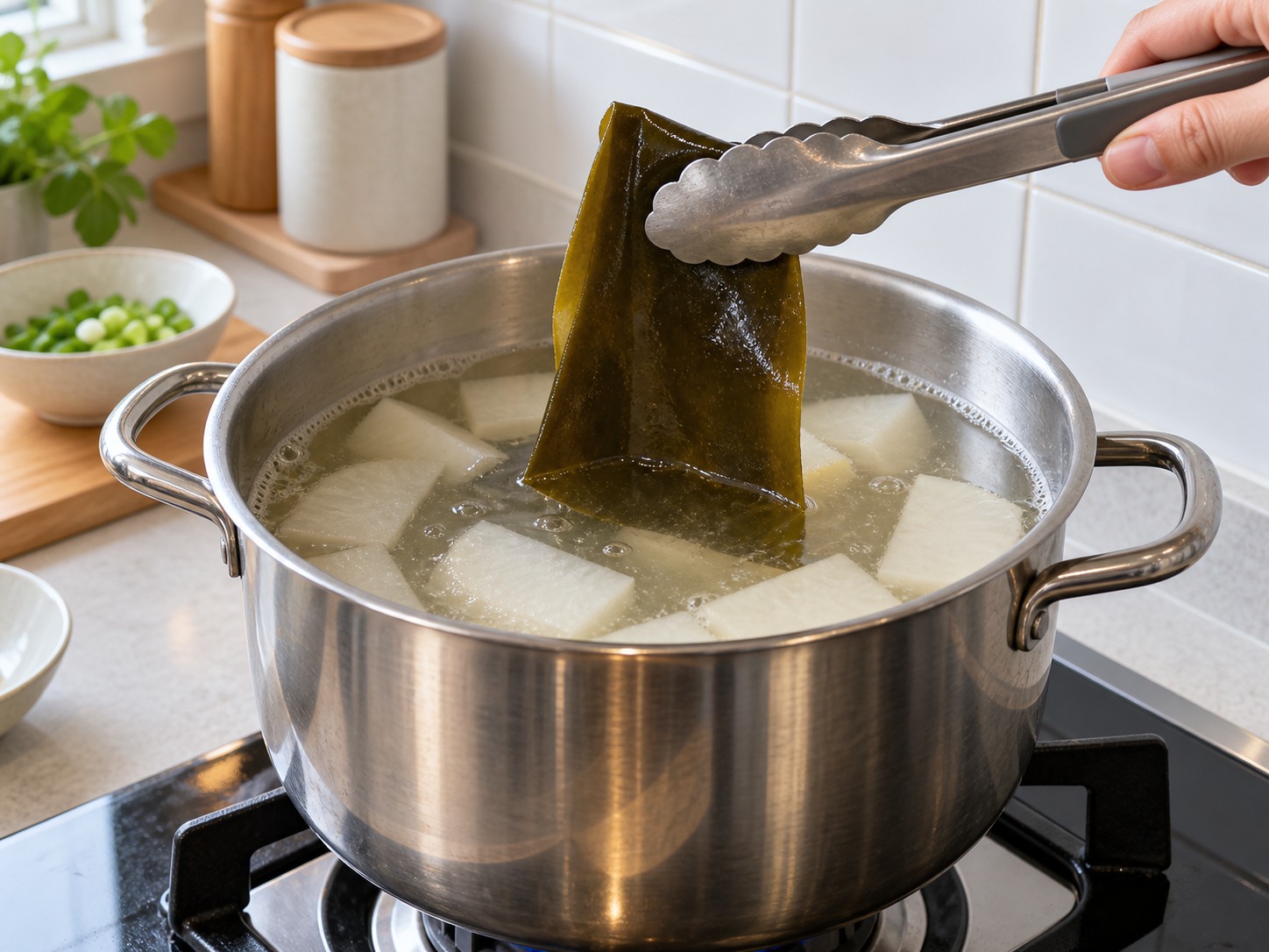 Korean Soybean Sprout Soup — Remove the kelp