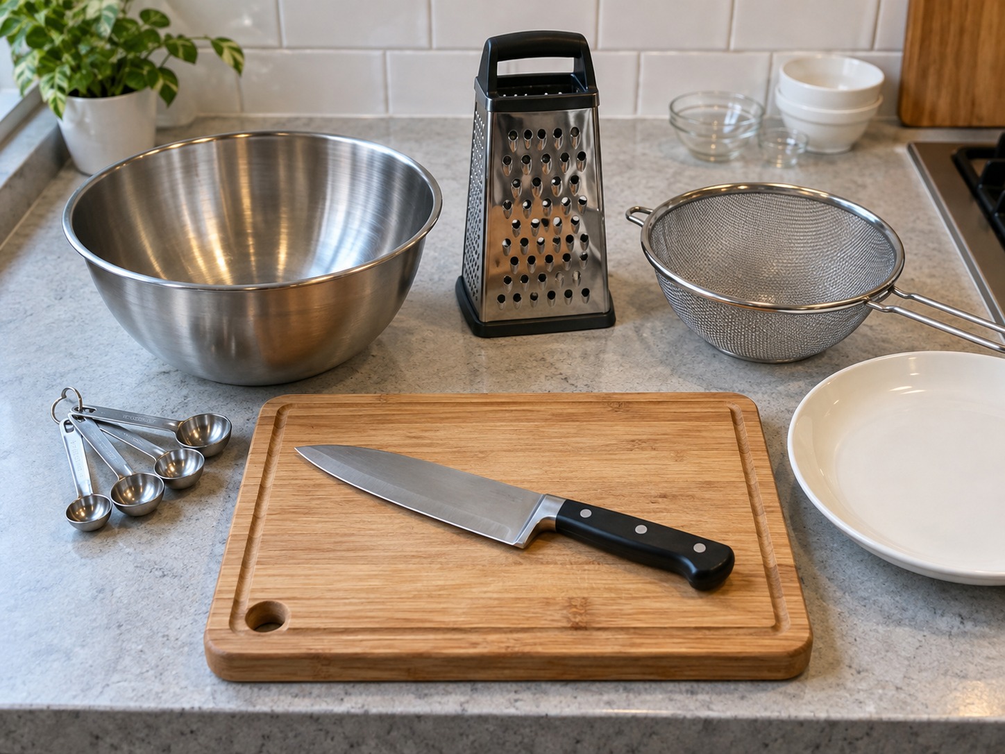 Korean Seasoned Radish Salad — tools