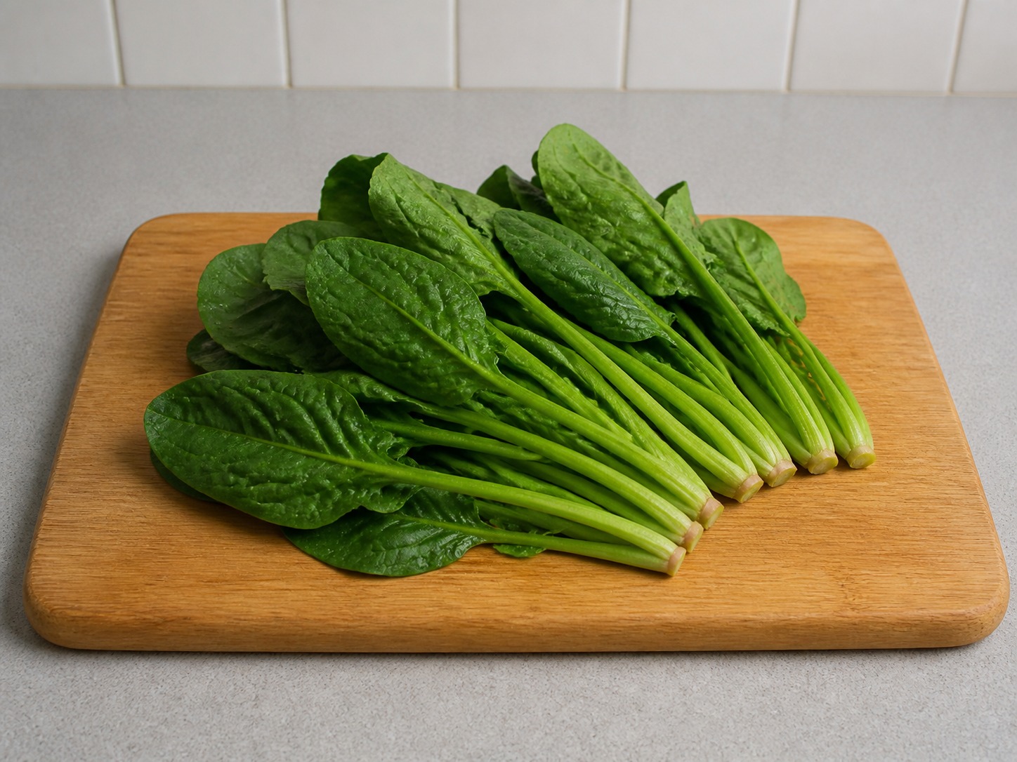 Korean Seasoned Spinach — Trim roots