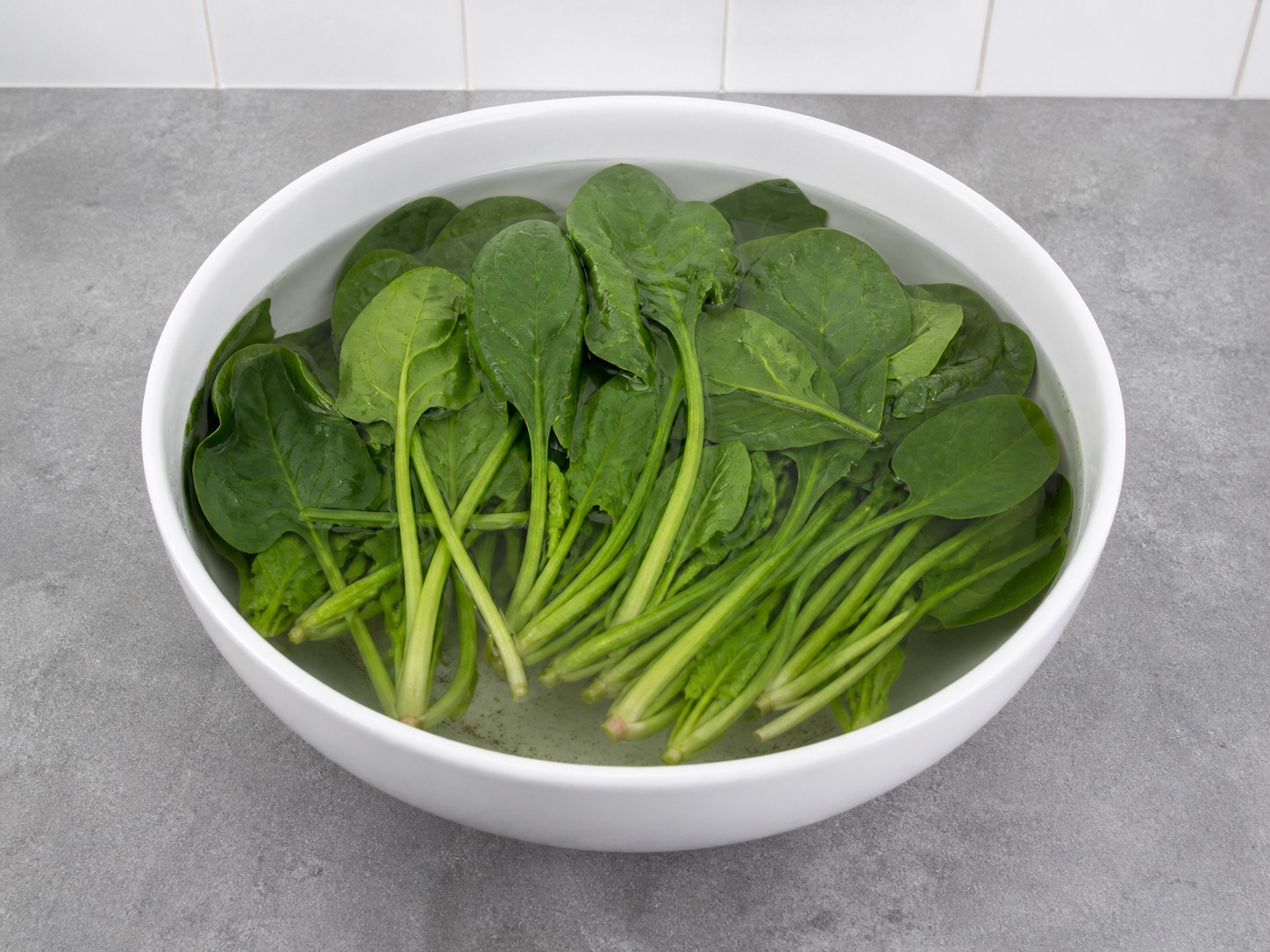 Korean Seasoned Spinach — Wash spinach