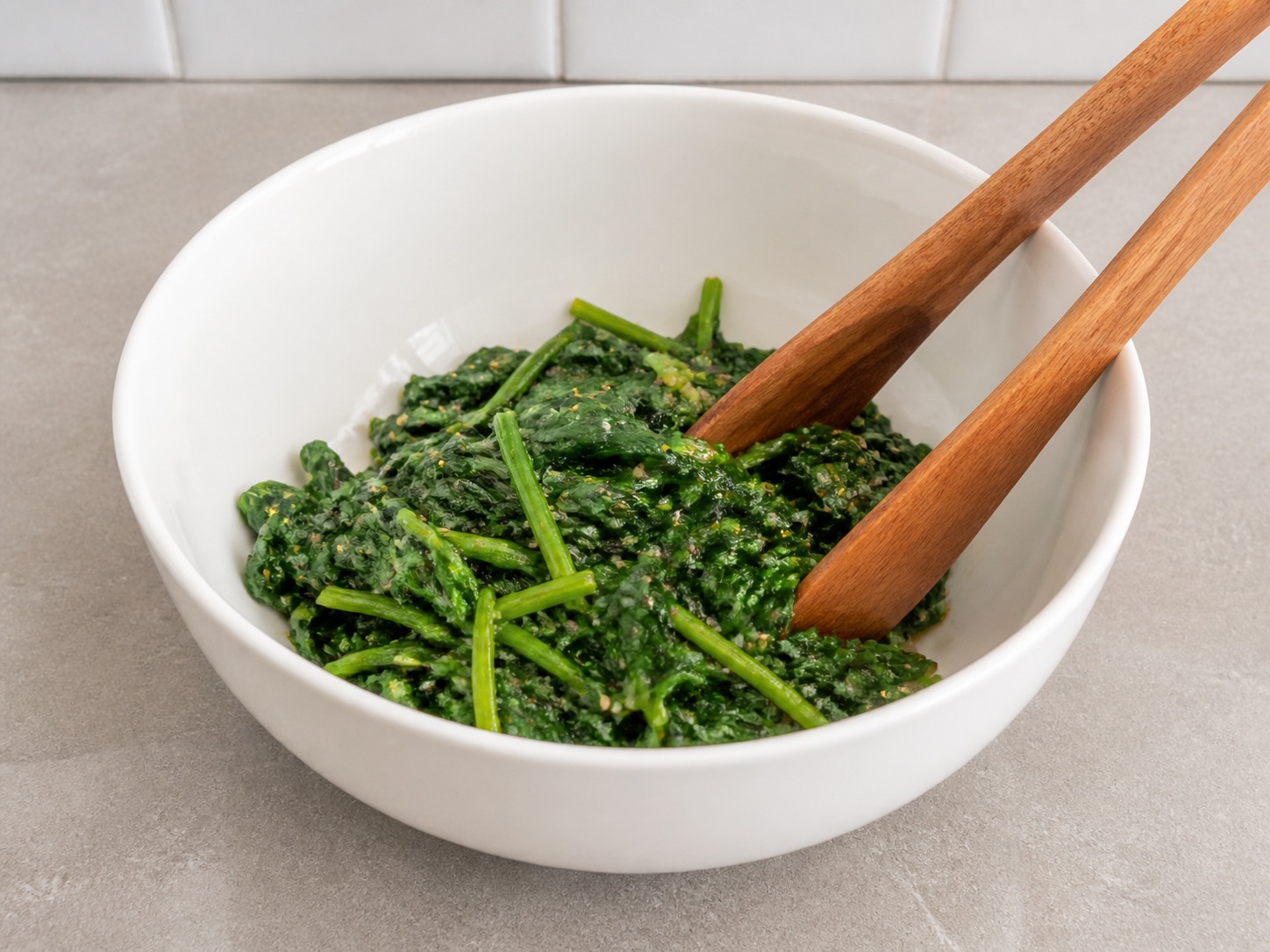 Korean Seasoned Spinach — Season spinach