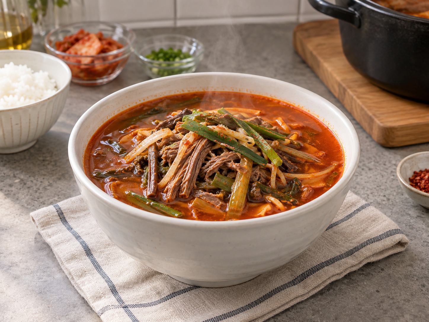 韓式辣牛肉湯 — 完成圖