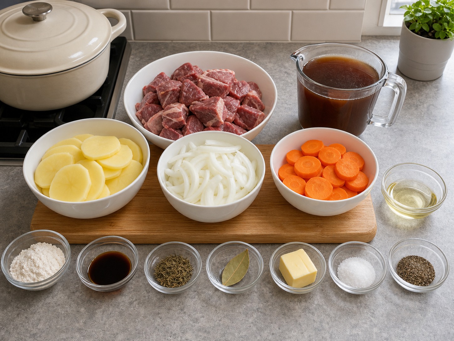 蘭開夏羊肉薯仔焗鍋 — 材料總覽