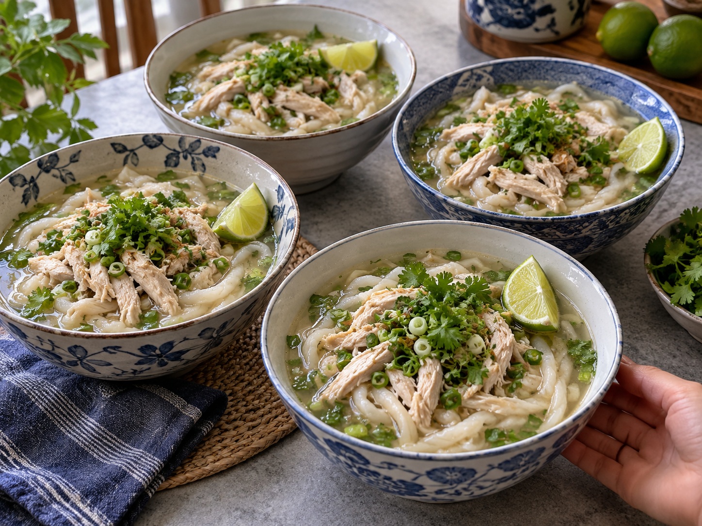 Khao Piak Sen na Manok — natapos na ulam