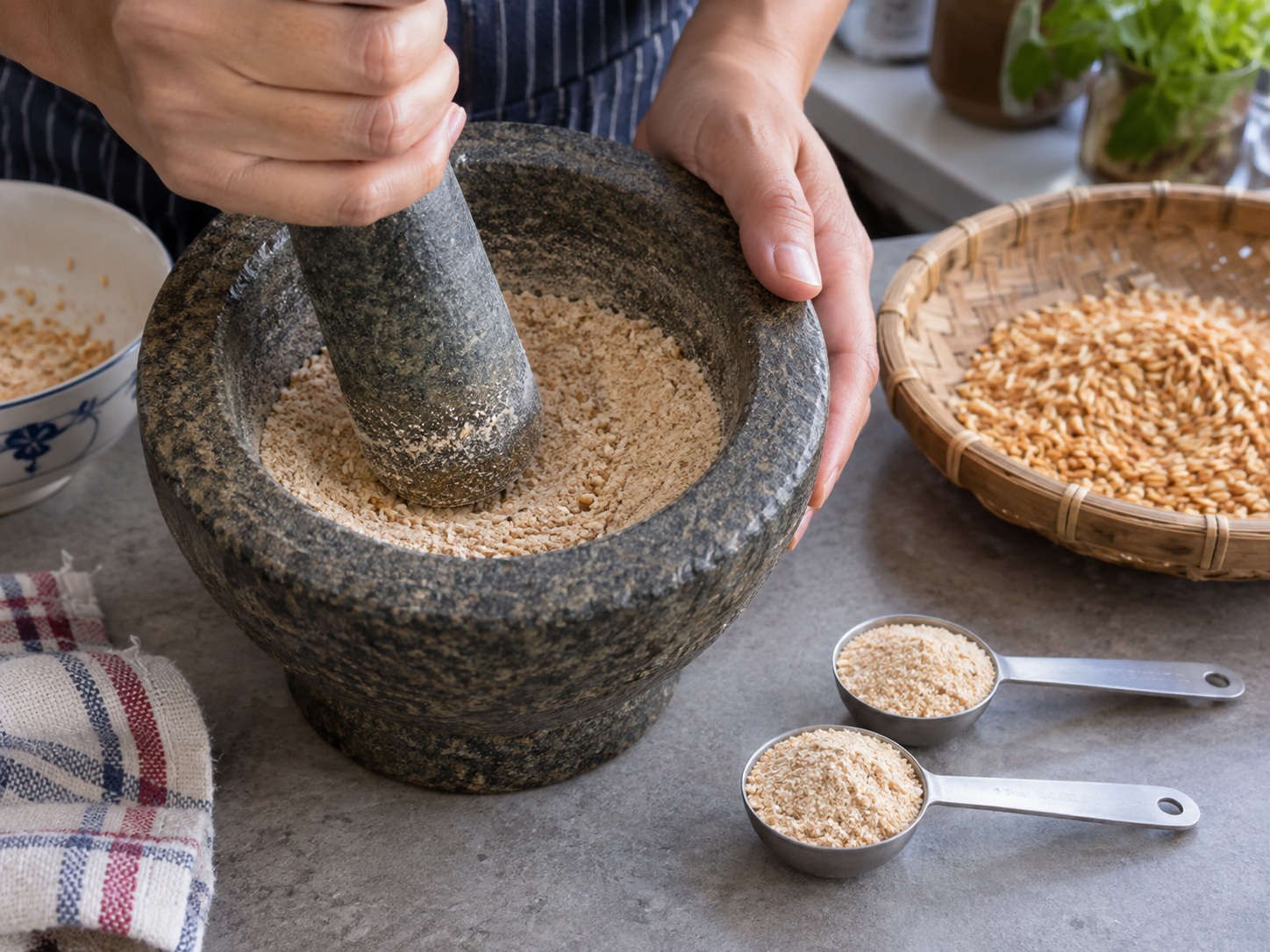Larb Ayam Laos — Tumbuk bubuk beras sangrai