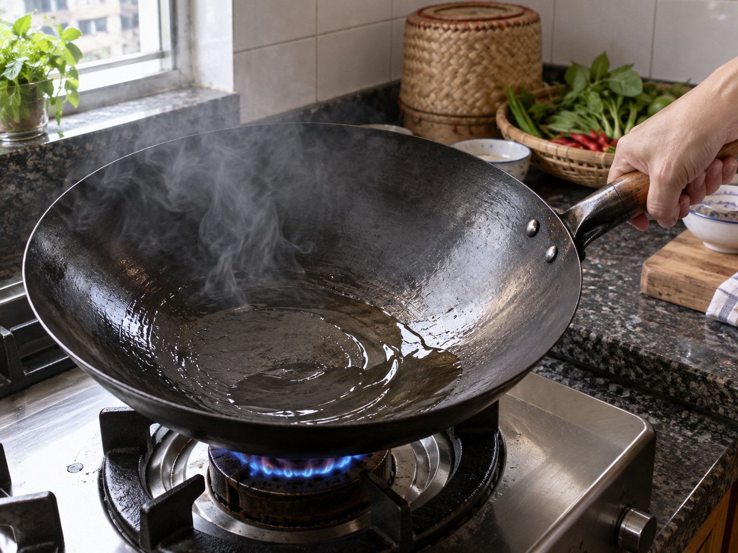Larb Ayam Laos — Panaskan wajan