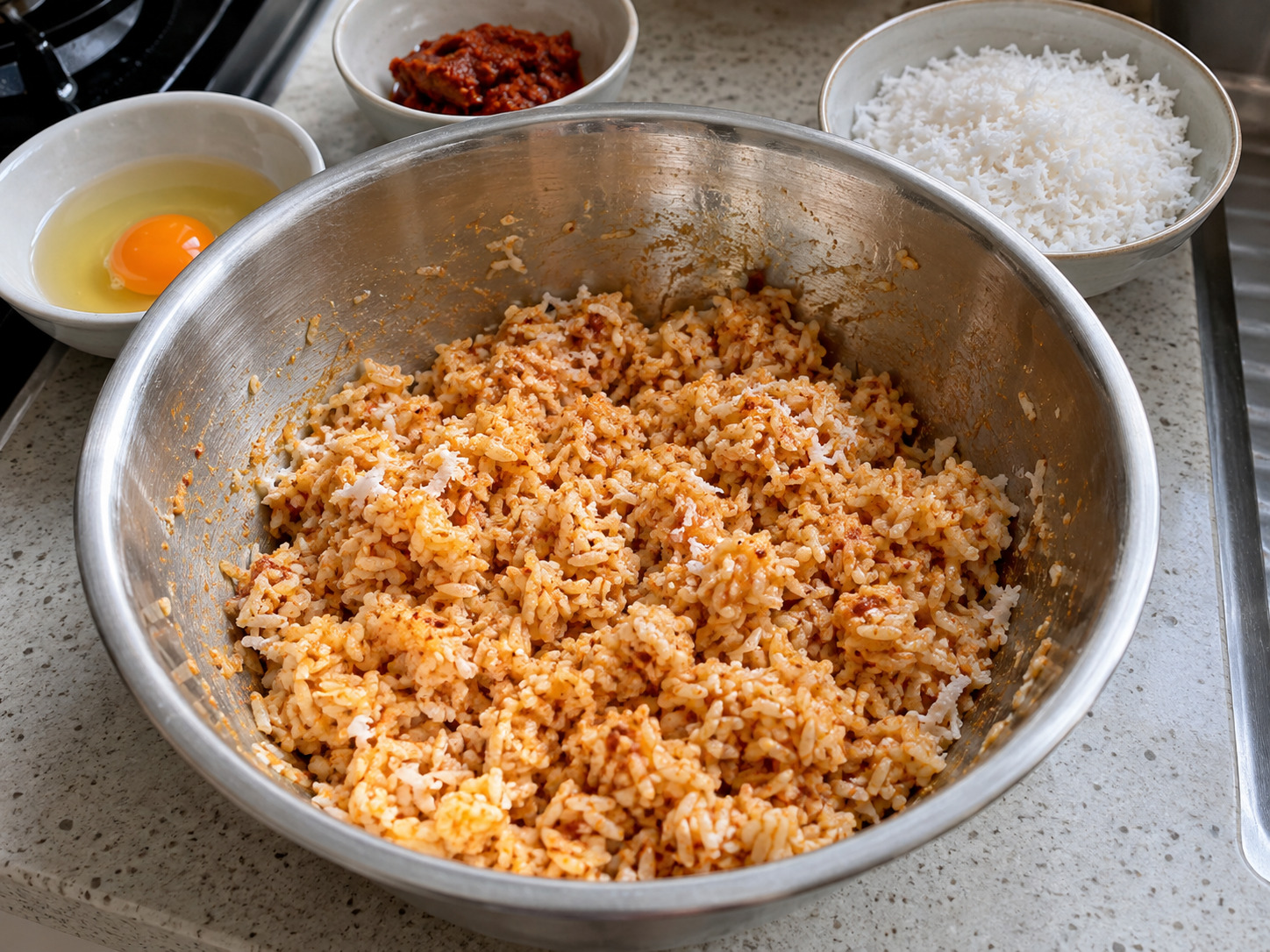 老撾香脆米飯沙律 Nam Khao — 拌飯蛋咖喱椰絲