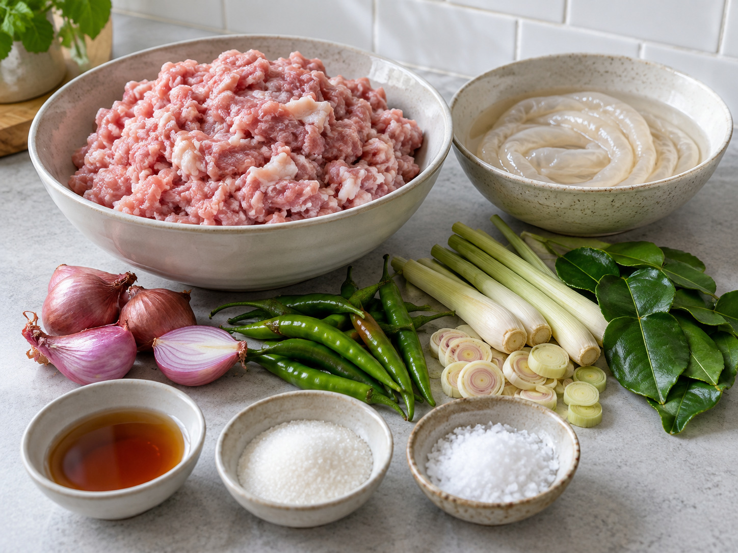 老撾香草豬肉腸 — 材料