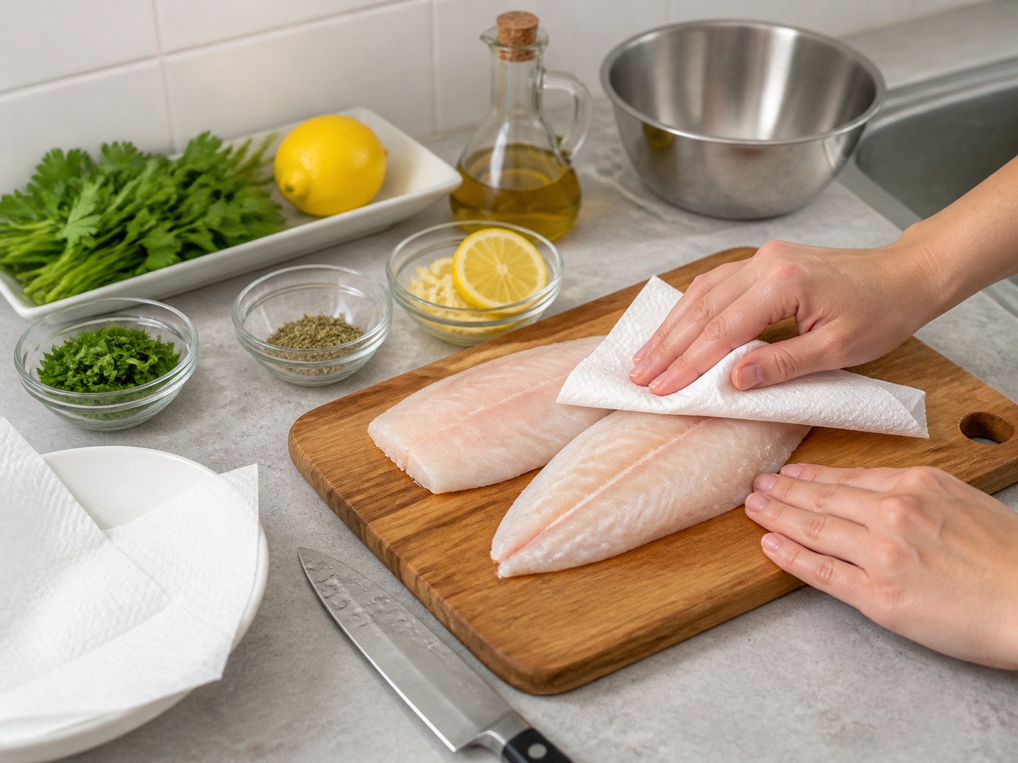 Fillet Ikan Panggang Lemon dan Herba — langkah 4