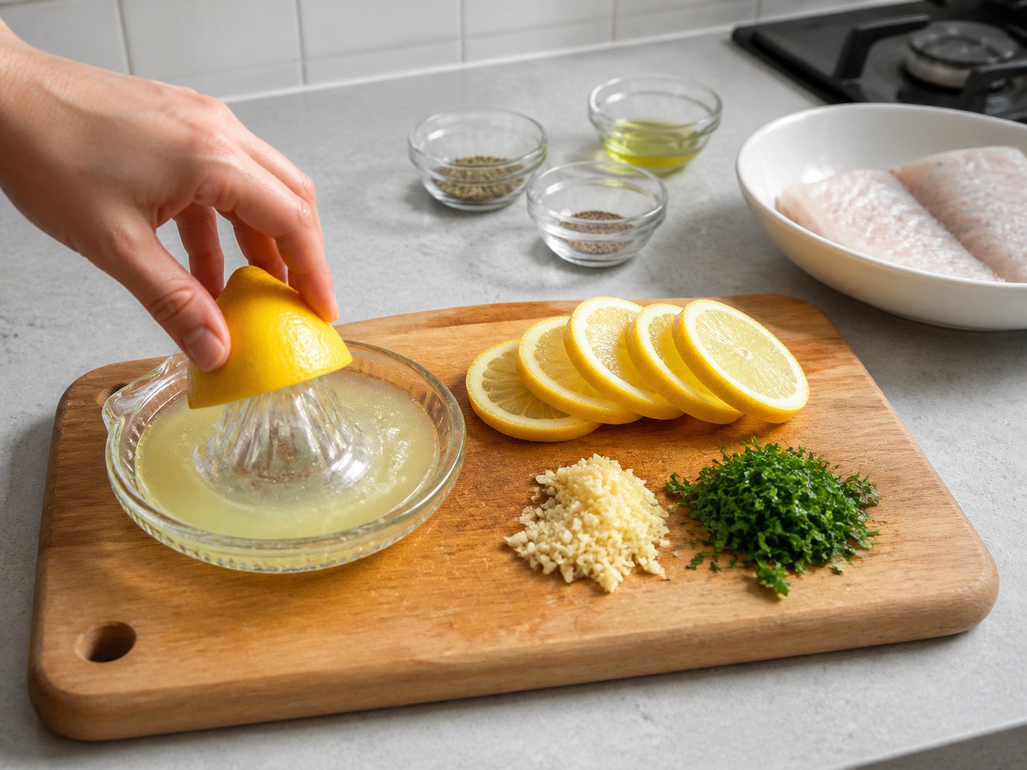 Fillet Ikan Panggang Lemon dan Herba — langkah 5