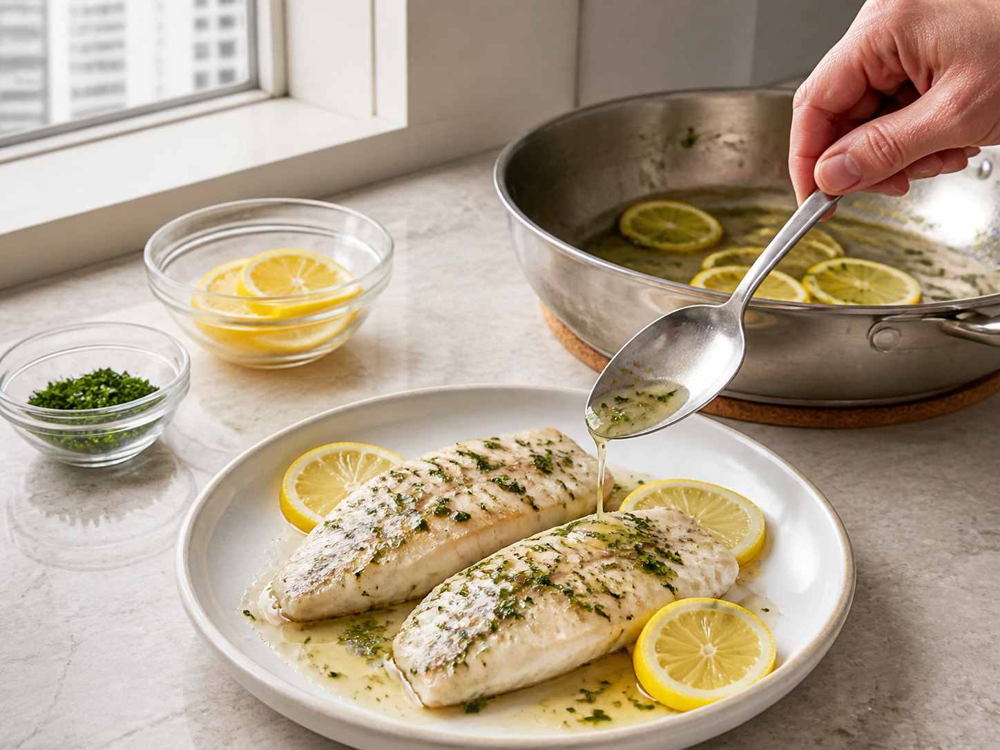 Fillet Ikan Panggang Lemon dan Herba — langkah 12