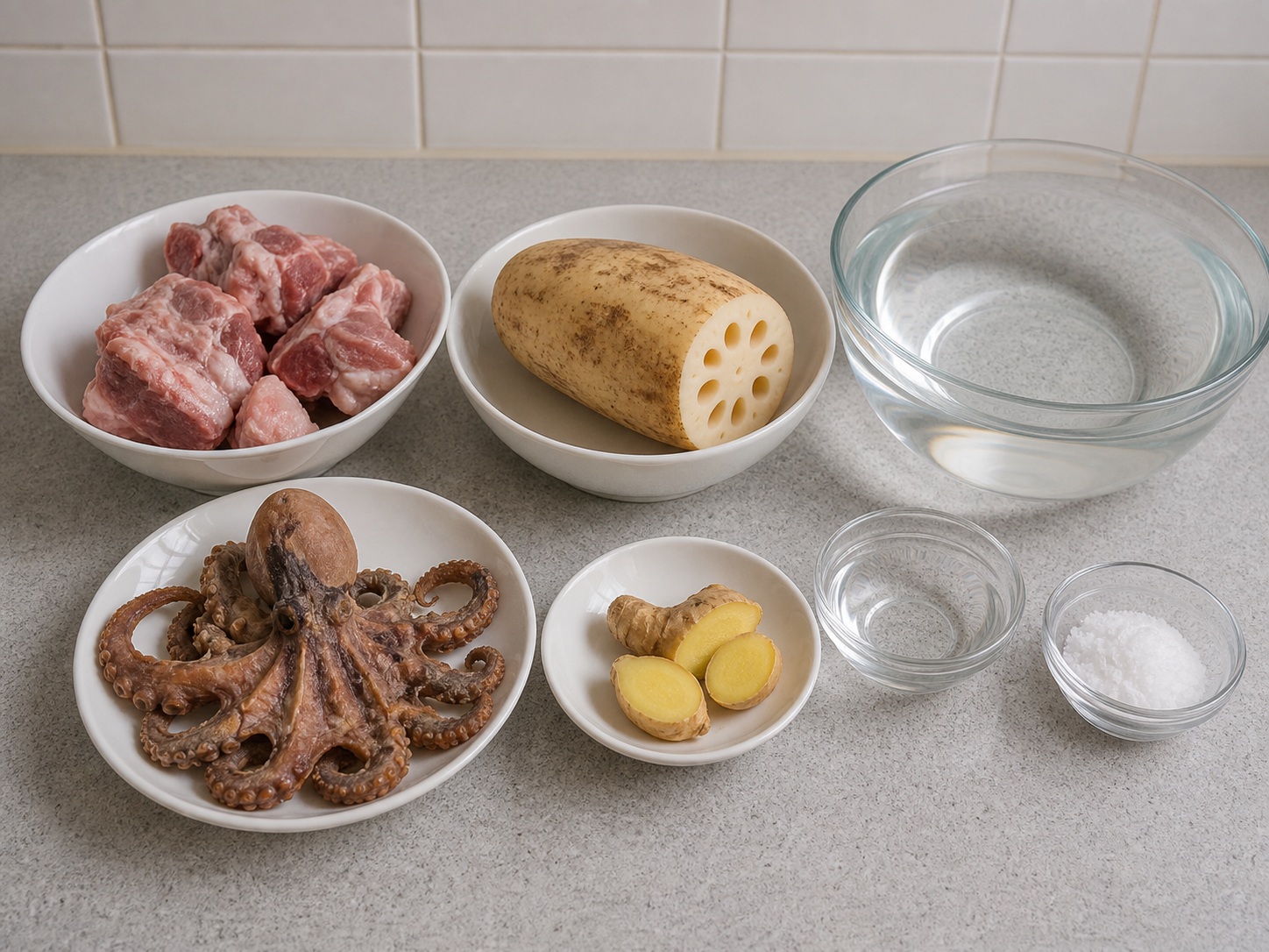 Lotus Root, Dried Octopus and Pork Bone Soup — ingredient overview